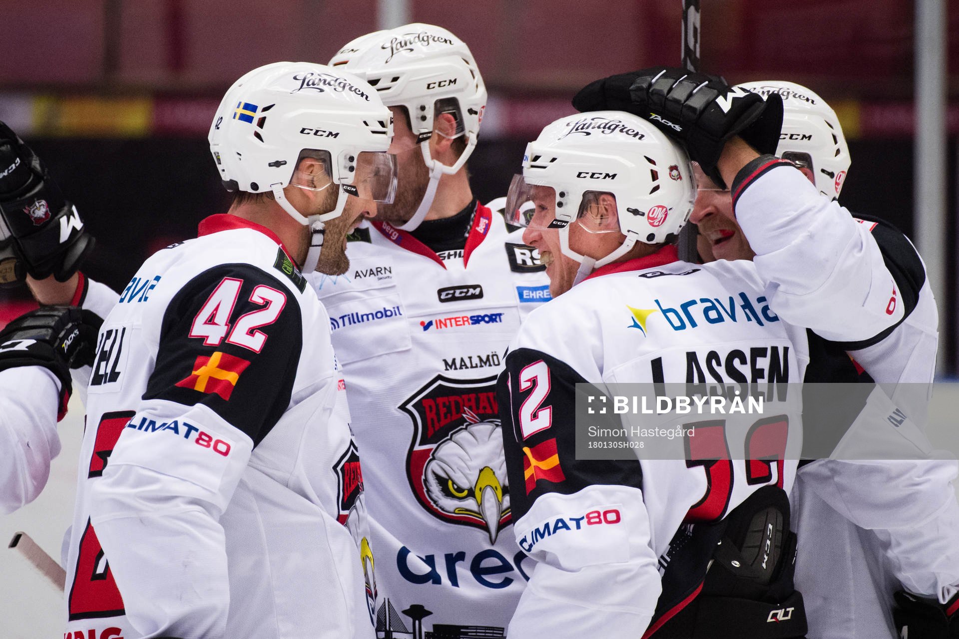 Malmö Redhawks Matias Lassen jublar