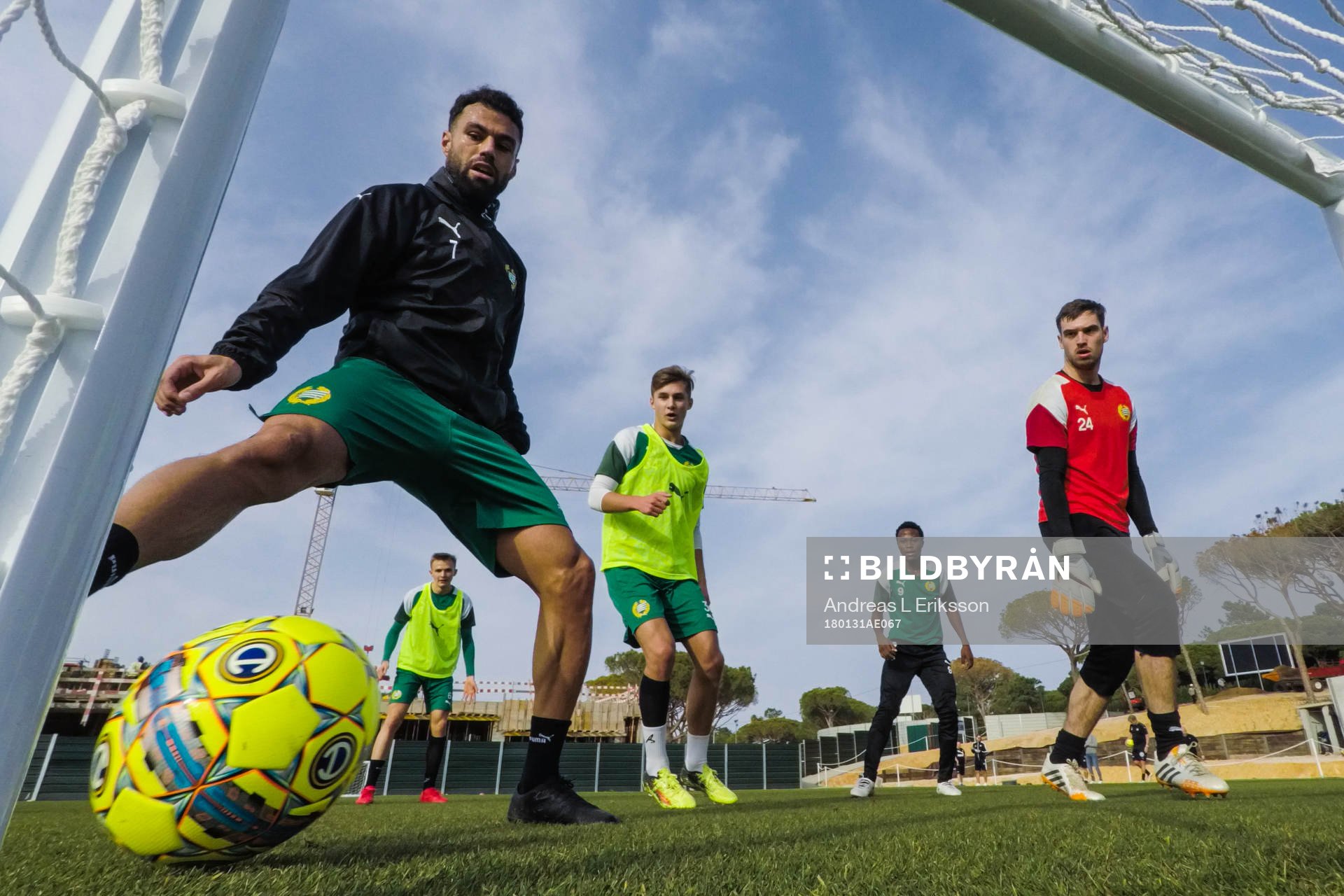 Hammarbys Imad Khalili, Oscar Krusnell, Leo Bengtsson,