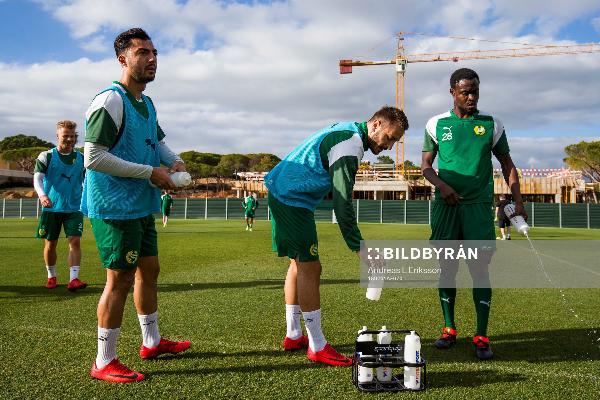 Hammarbys Jiloan Hamad, Muamer Tankovic och Gershon Koffie