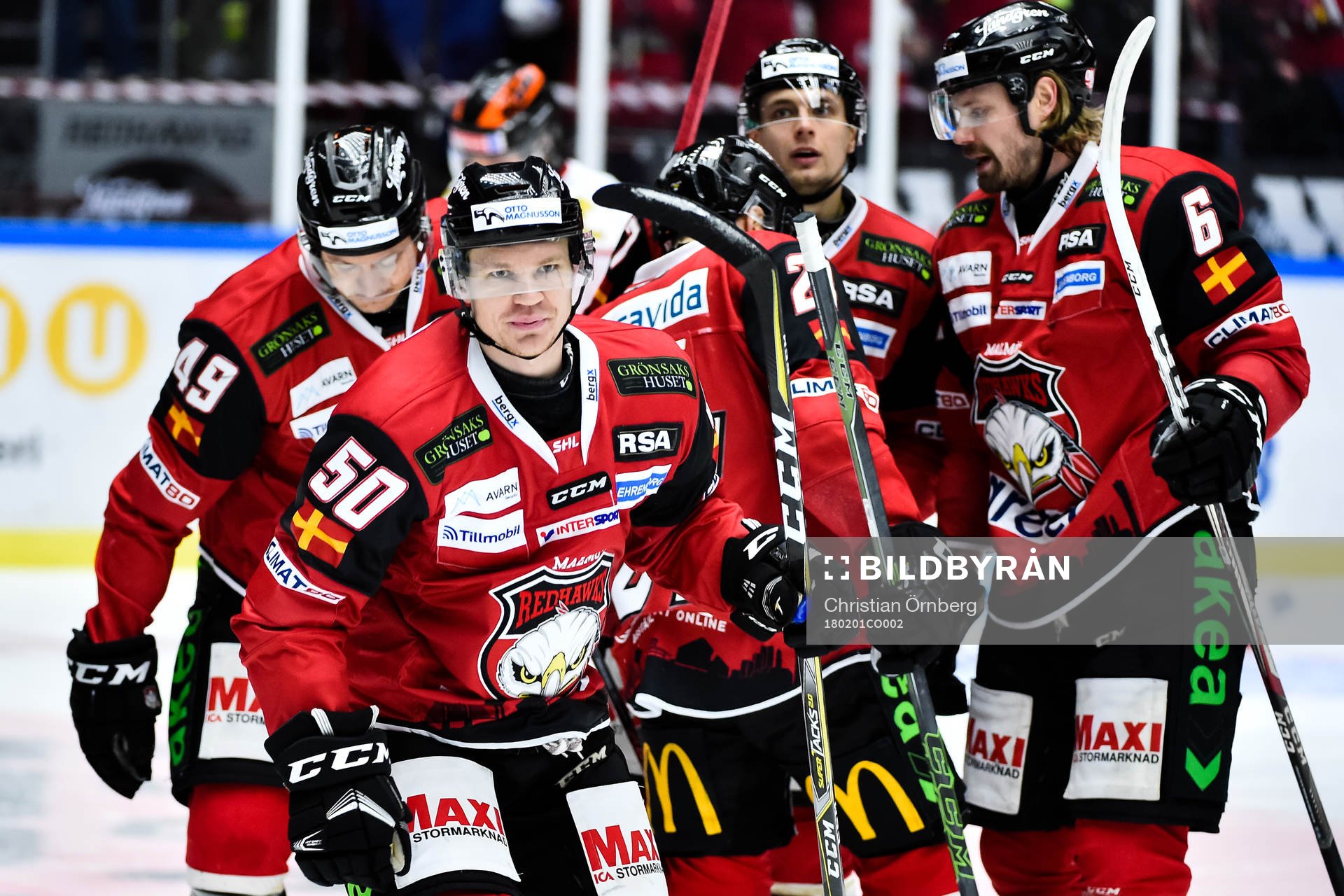 Malmö Redhawks Tobias Ekberg  jublar