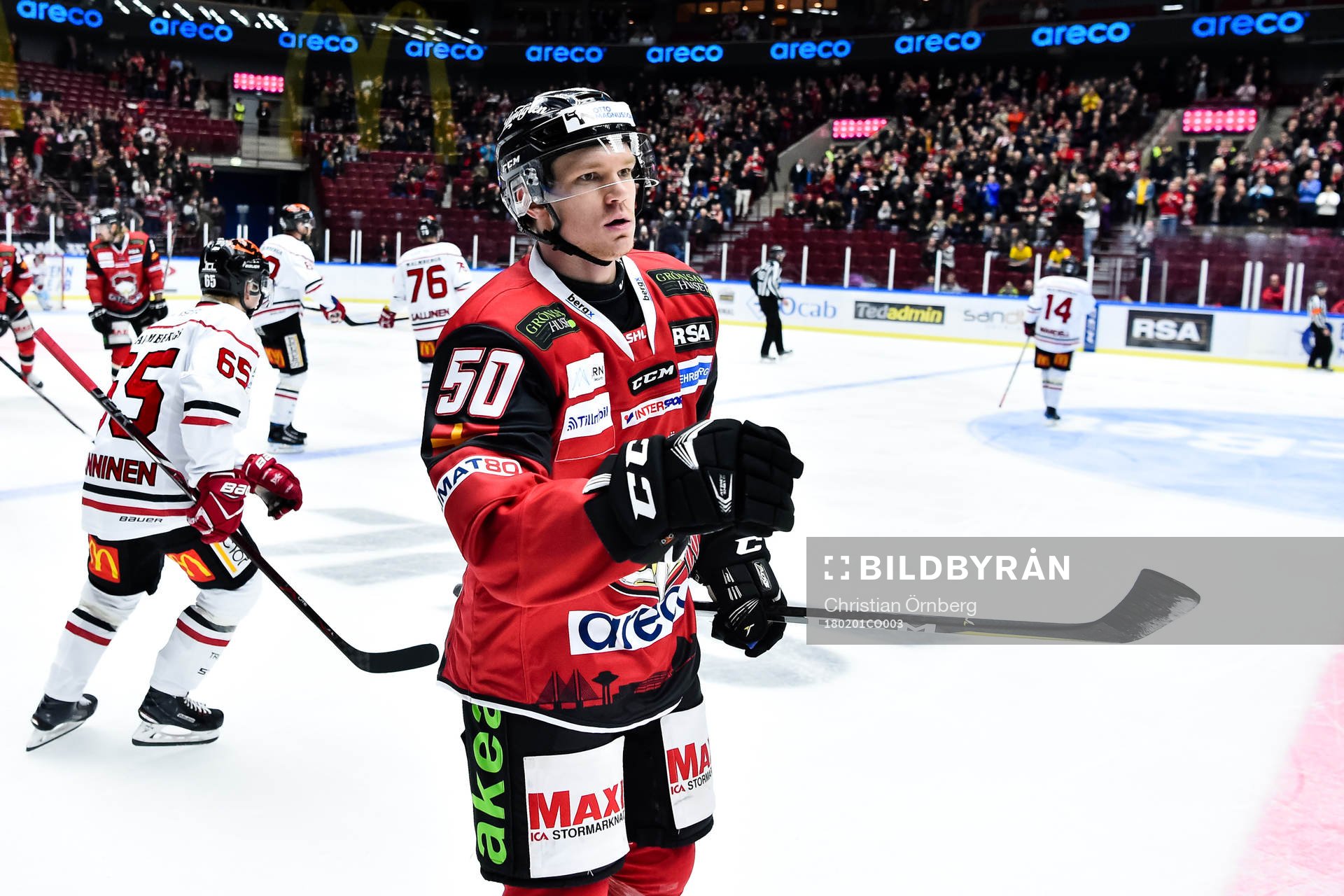 Malmö Redhawks Tobias Ekberg  jublar