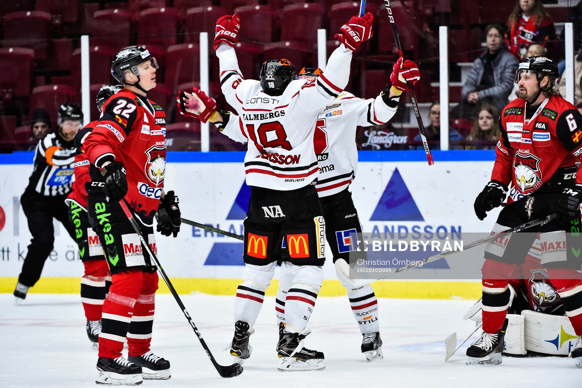 Örebros Joakim Andersson och Johan Wiklander jublar