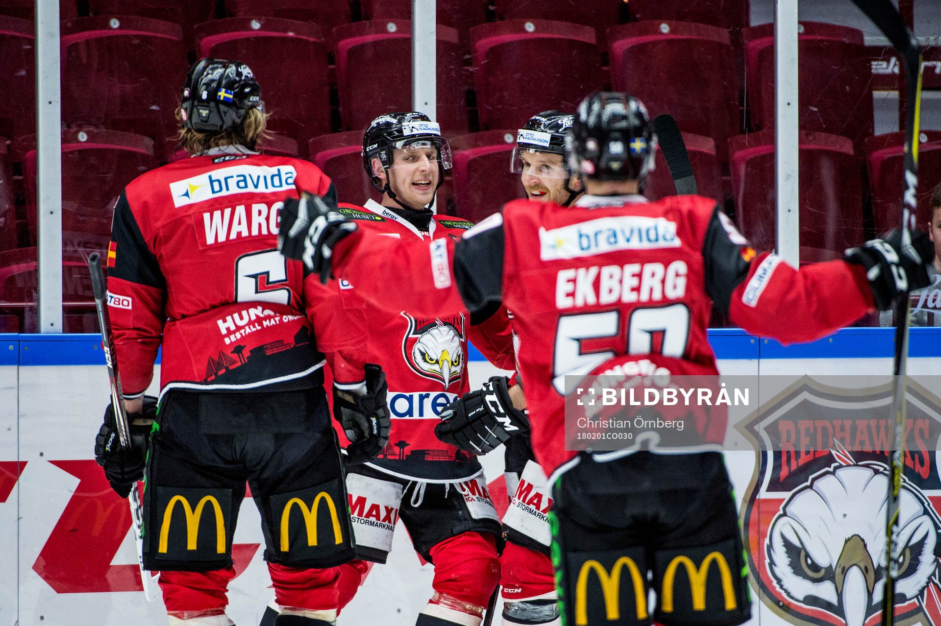 Malmö Redhawks Stefan Warg, Axel Wemmenborn, Frederik