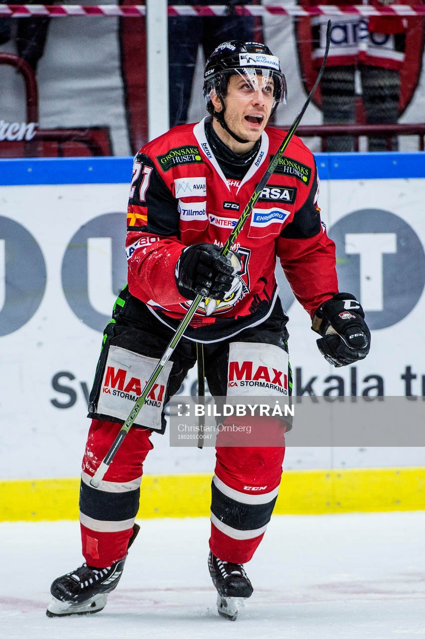 Malmö Redhawks Andy Miele jublar