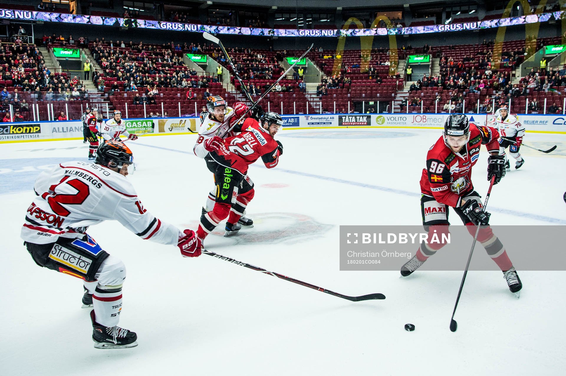 Malmö Redhawks Kim Rosdahl och Andy Miele mot Glenn