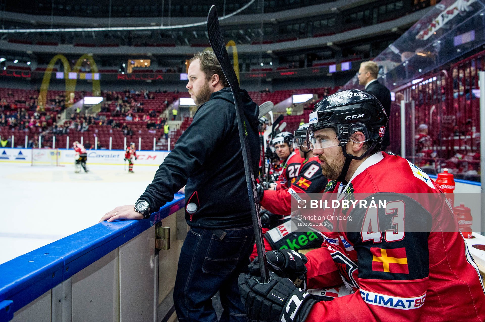 Malmö Redhawks Nichlas Hardt i båset