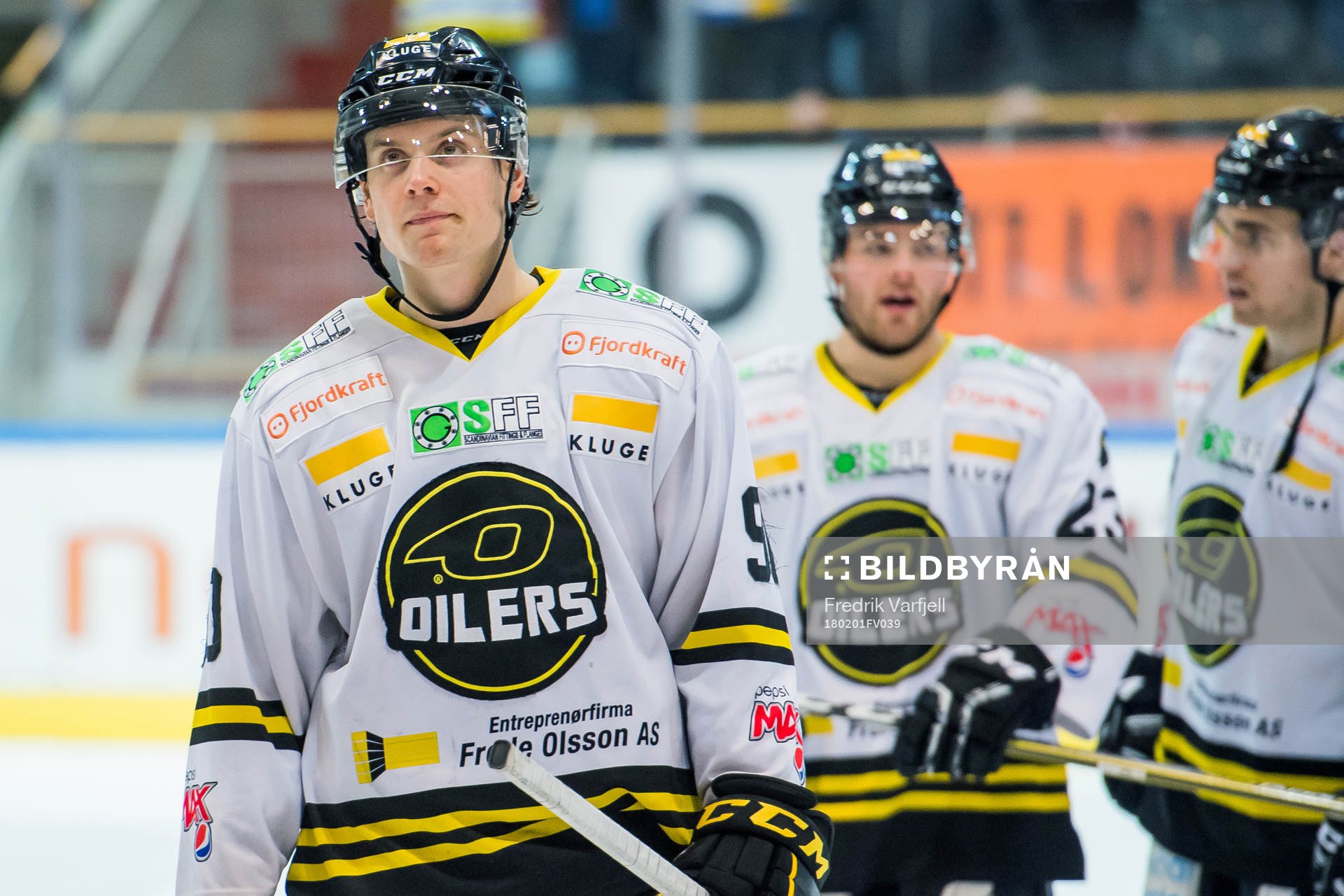 Jonas Djupvik Løvlie of Stavanger Oilers looks dejected