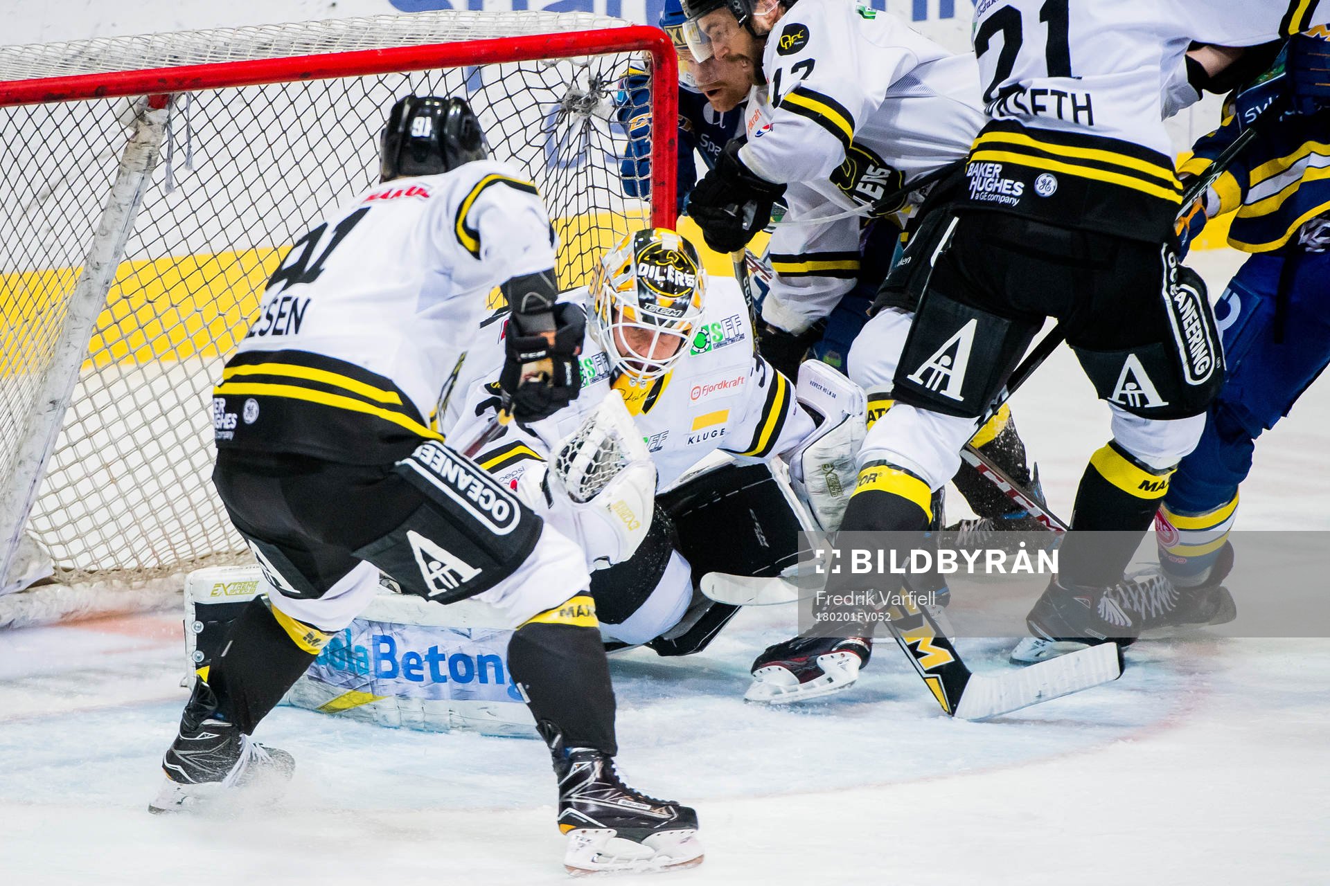 Goaltender Henrik Holm of Stavanger Oilers