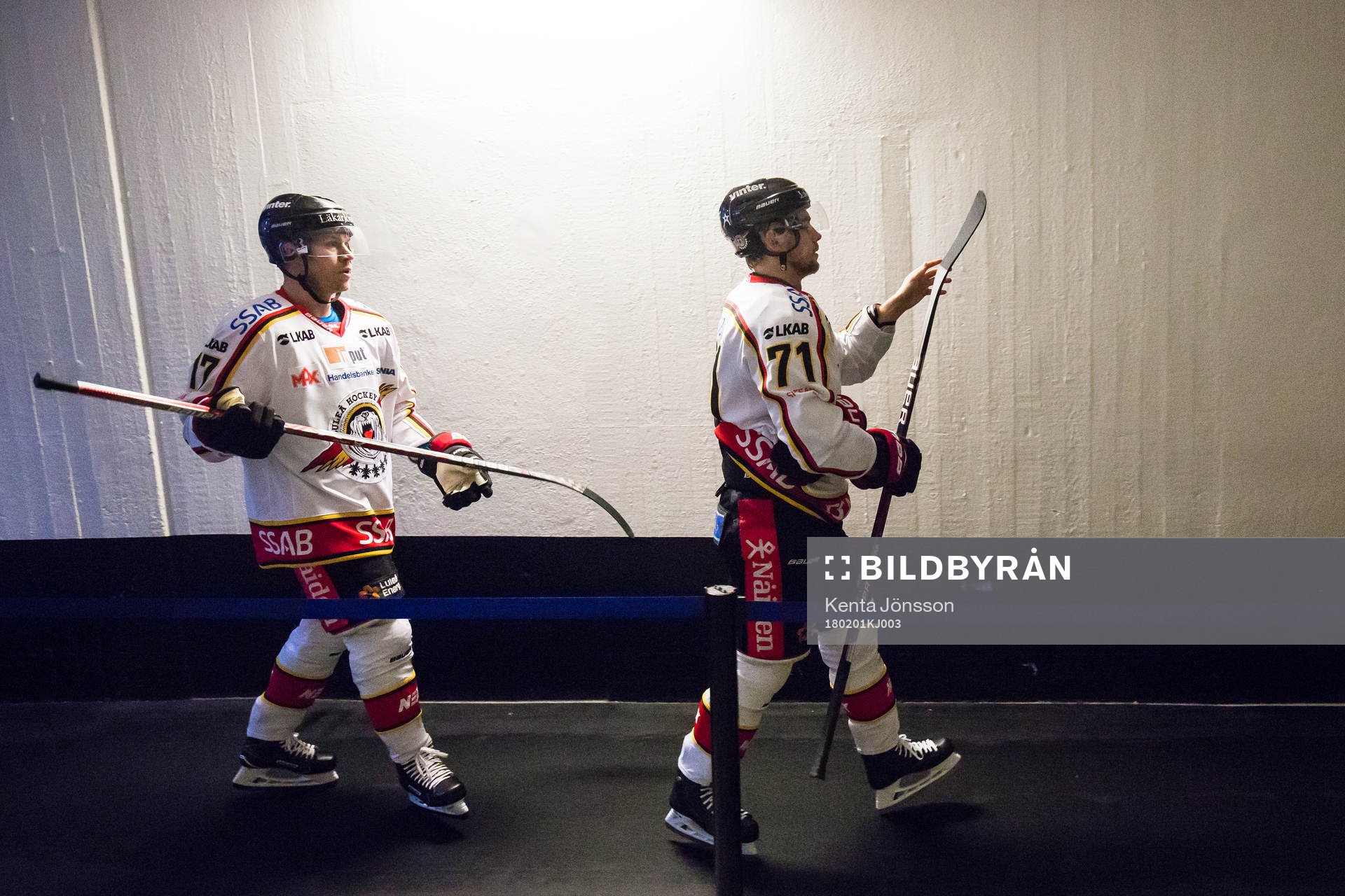 Luleås Patrick Cehlin och Andreas Falk innan