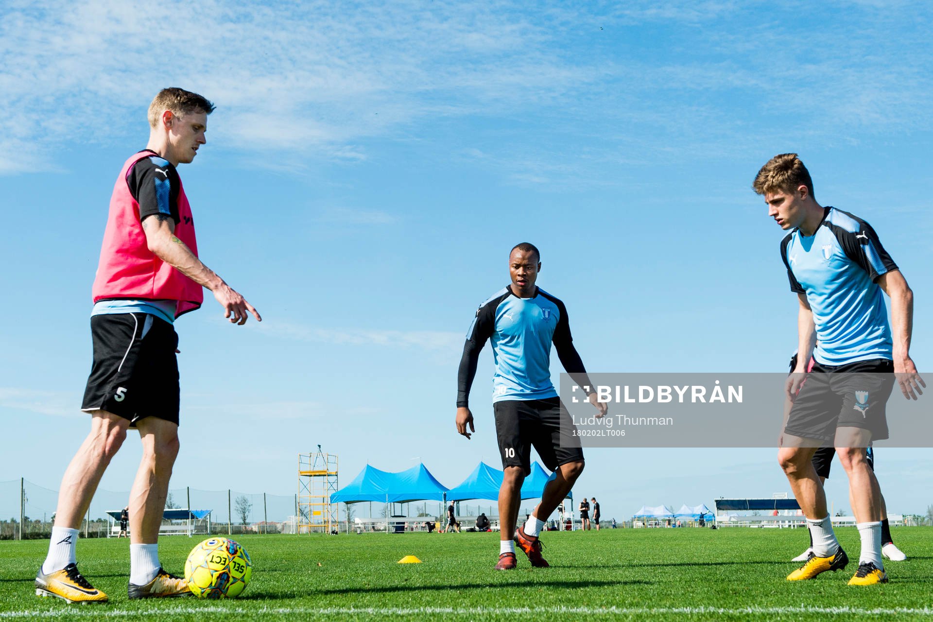 Malmö FFs Sören Rieks, Carlos Strandberg och Mattias
