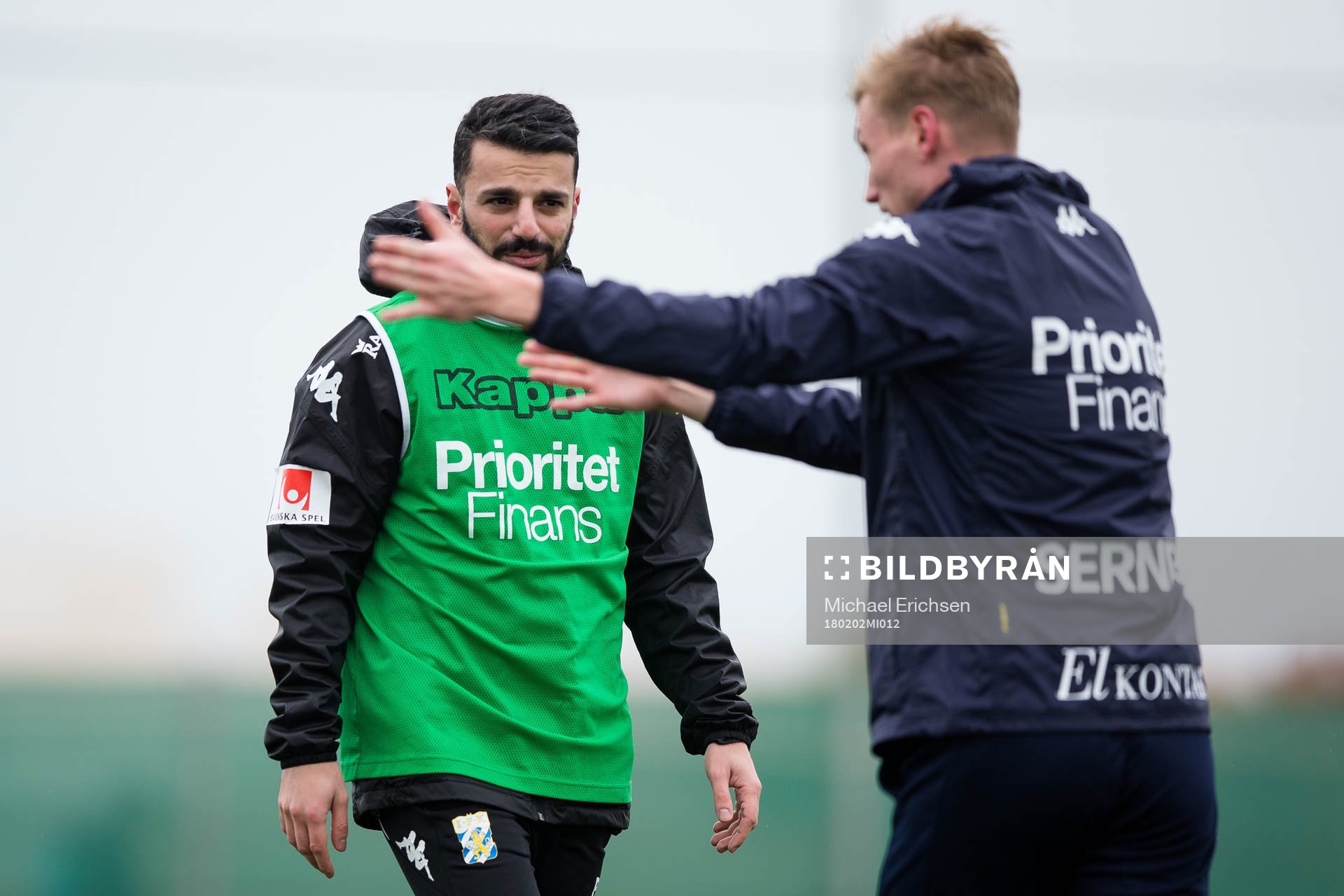 IFK Göteborgs Sebastian Eriksson och tränare Poya Asbaghi