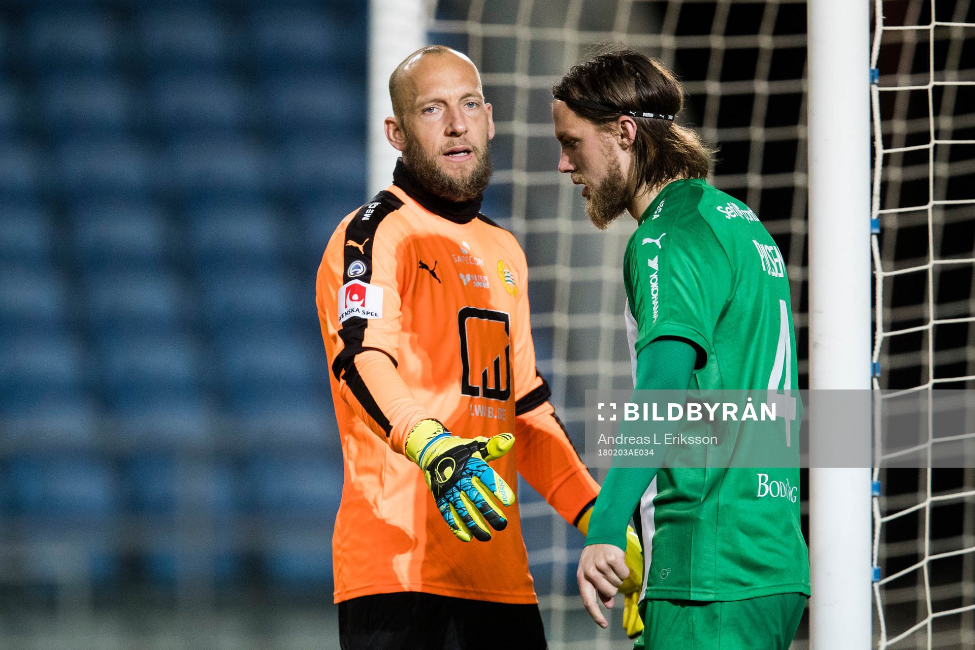 Hammarbys målvakt Benny Lekström och Björn Paulsen