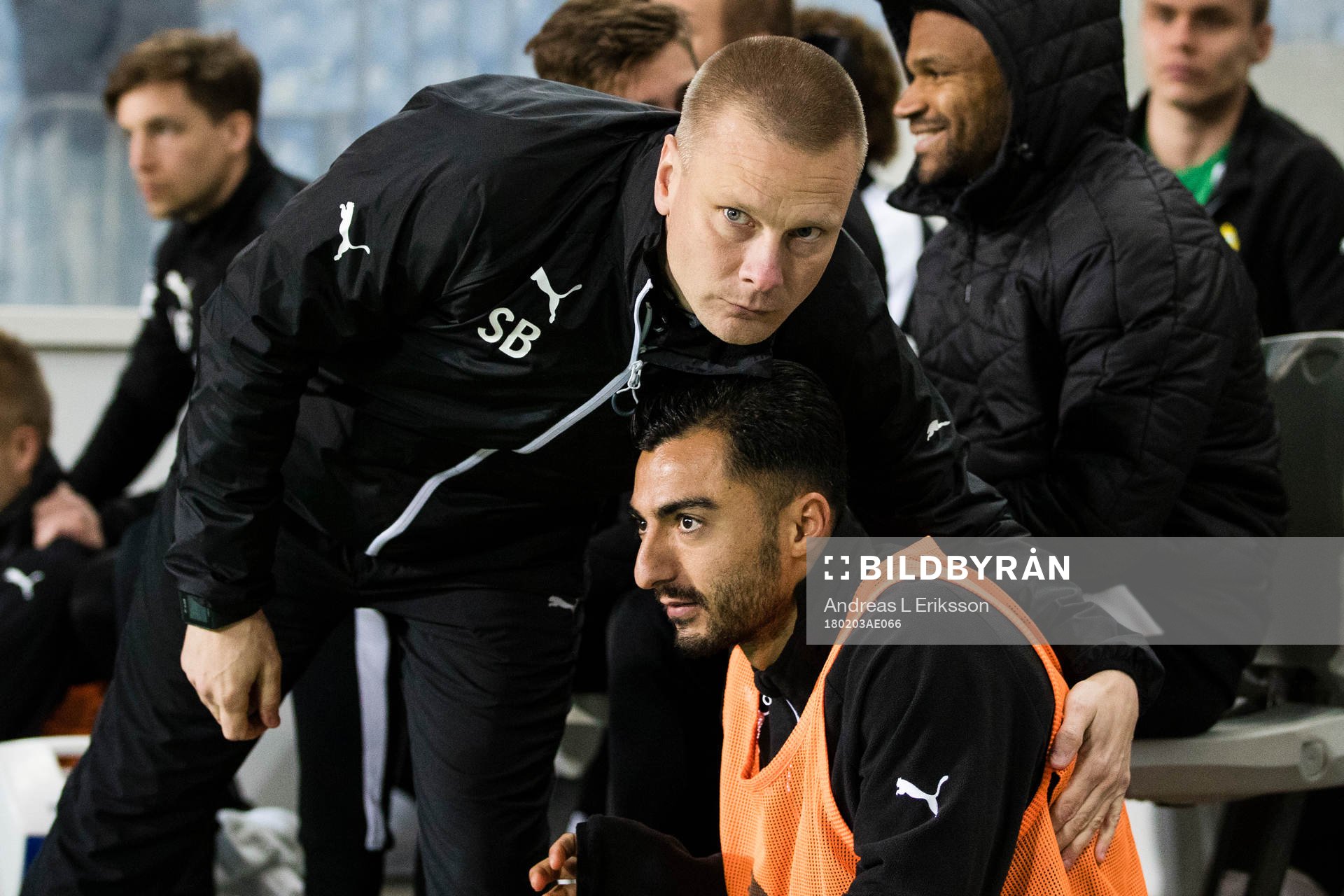 Hammarbys tränare Stefan Billborn och Jiloan Hamad
