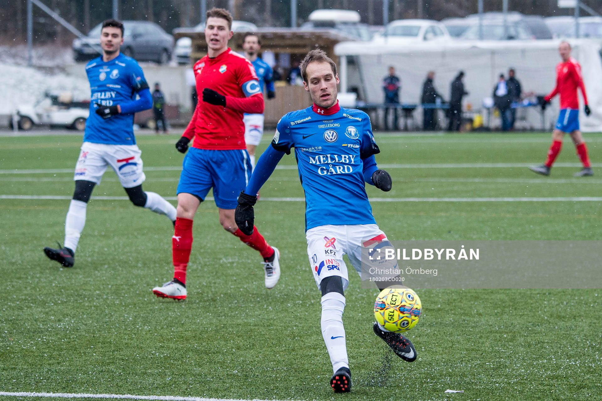 Trelleborgs Zoran Jovanovic och Deniz Hümmet mot Östers