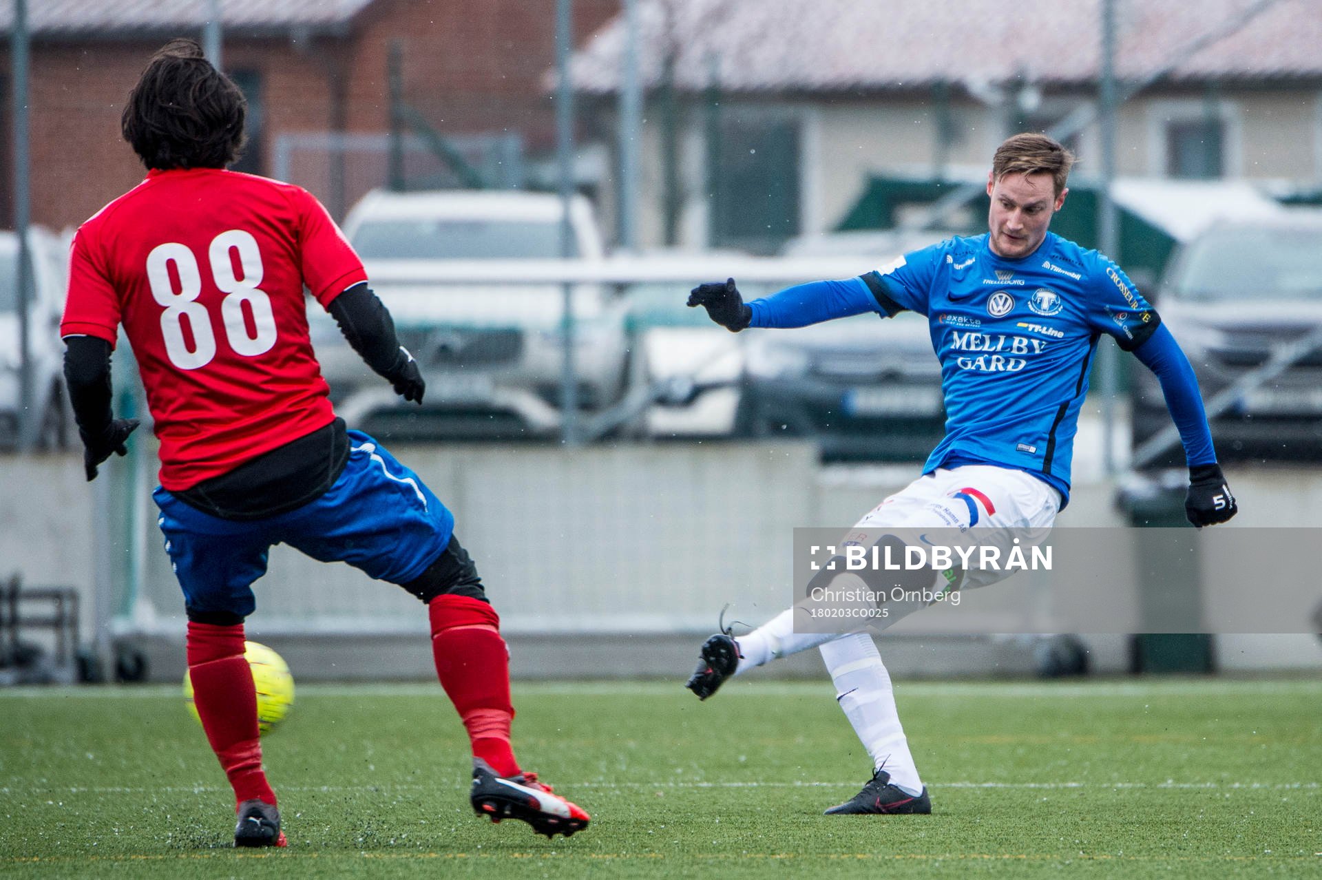 Trelleborgs Anton Tideman mot Östers Lars Mendonca Fuhre