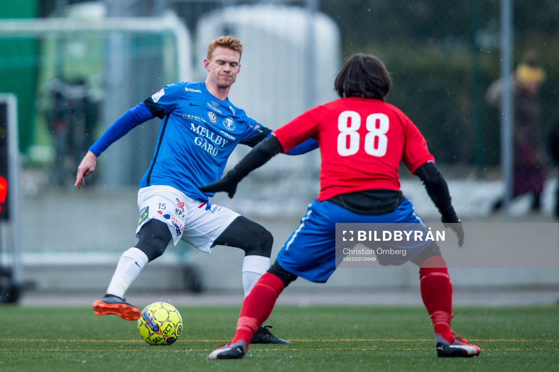 Trelleborgs Lasse Nielsen mot Östers Lars Mendonca Fuhre