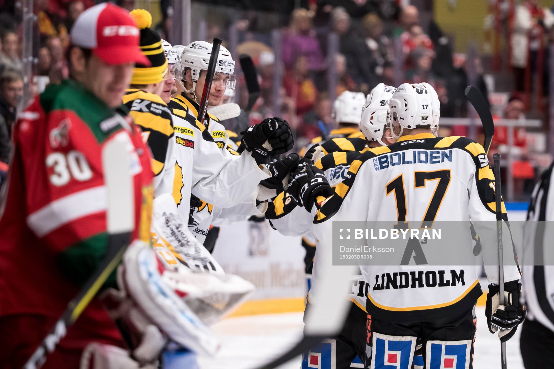 Skellefteås spelarna jublar