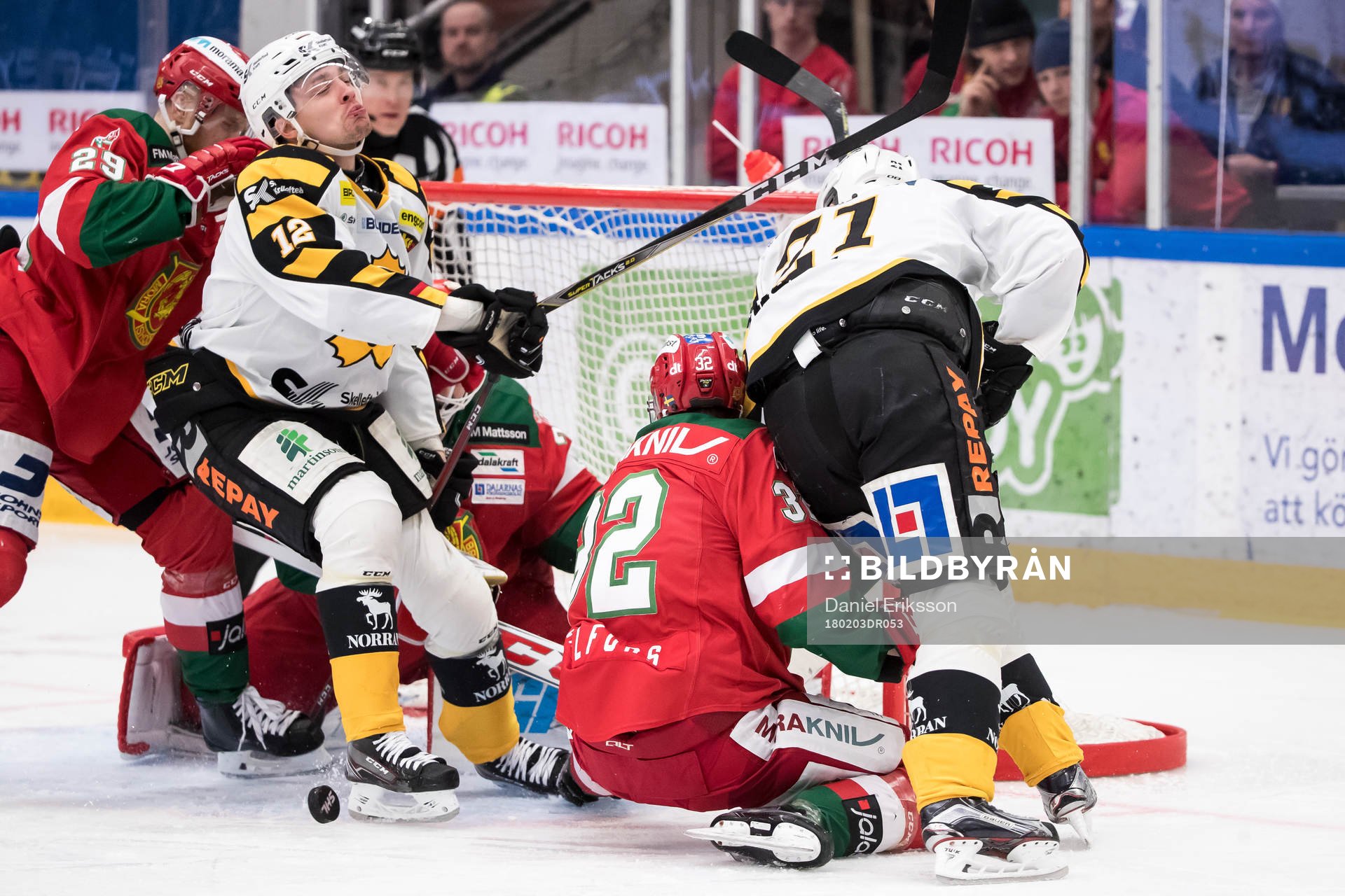Moras Marcus Fagerudd och Skellefteås Adam Pettersson och