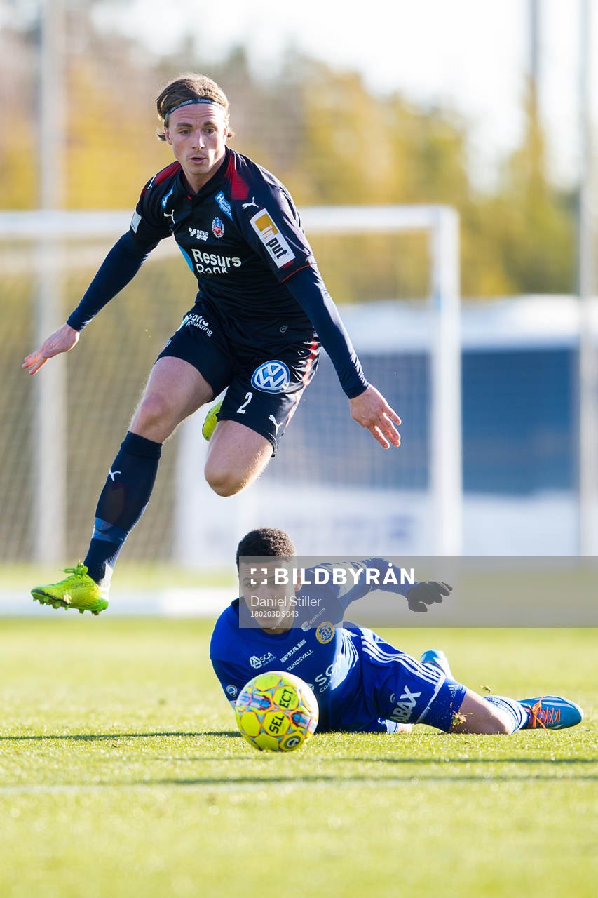Helsingborgs Carl Johansson och Sundsvalls Romain Gall