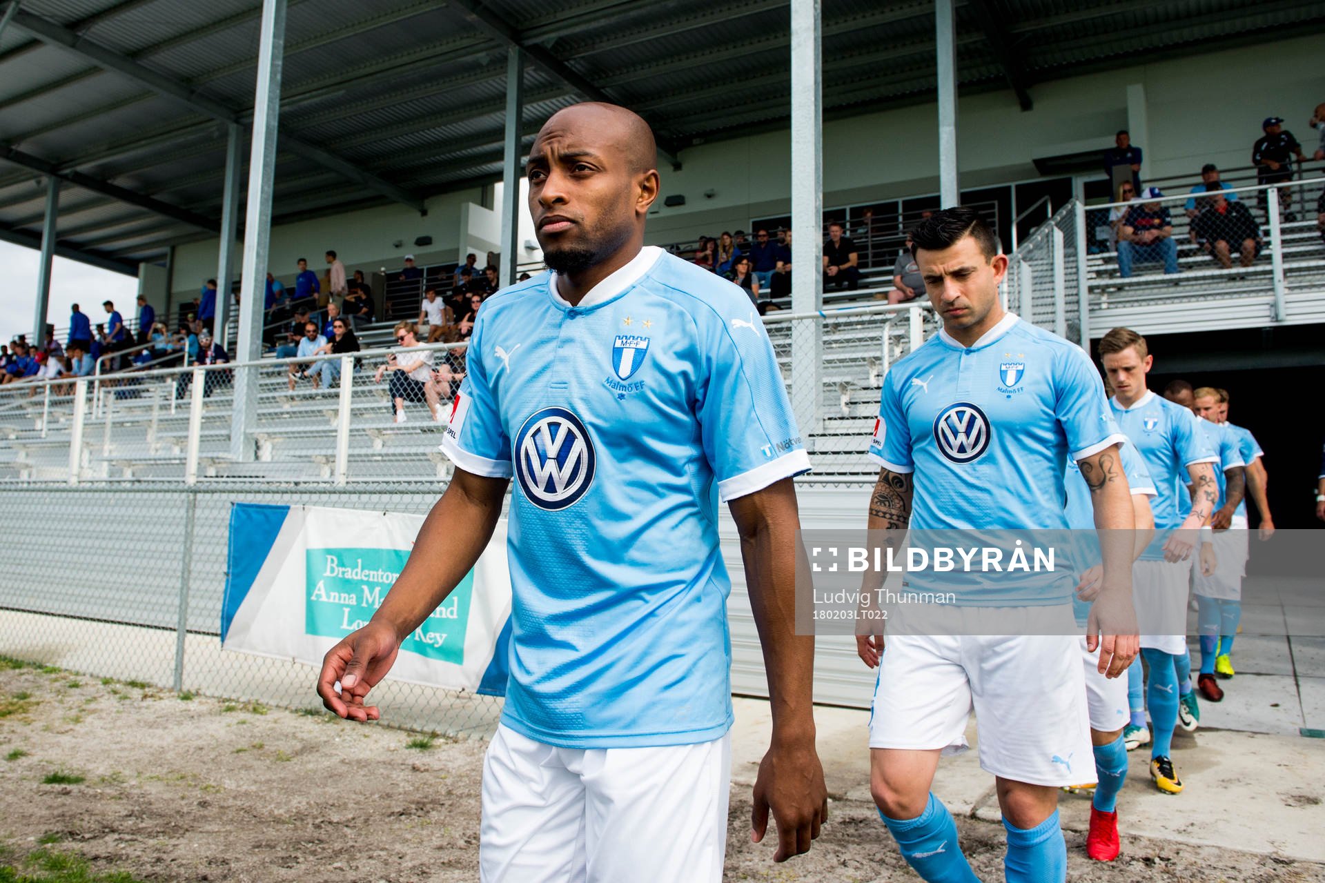 Malmö FFs Fouad Bachirou kommer ut till en träningsmatch