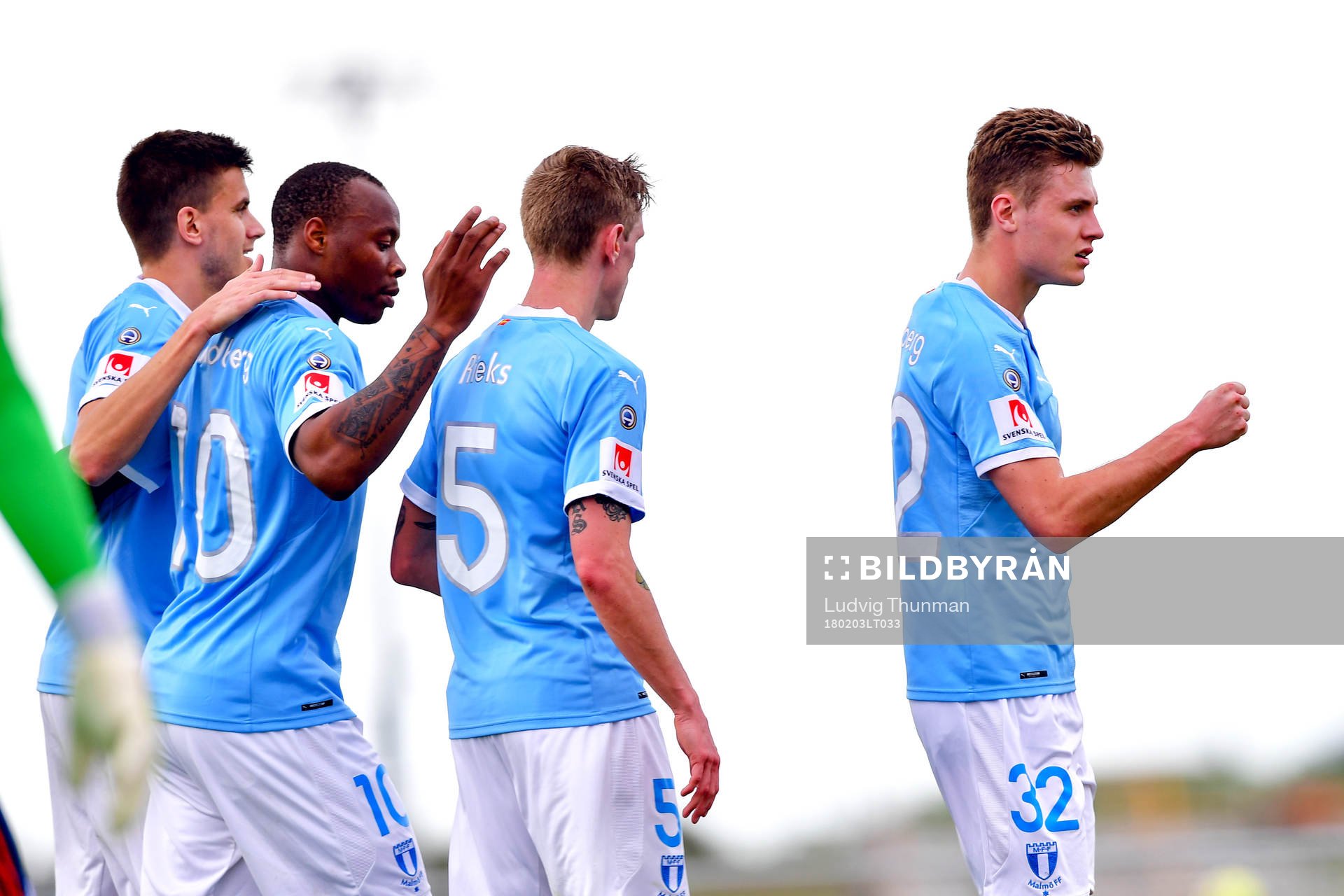 Malmö FFs Alexander Jeremejeff, Carlos Strandberg, Sören