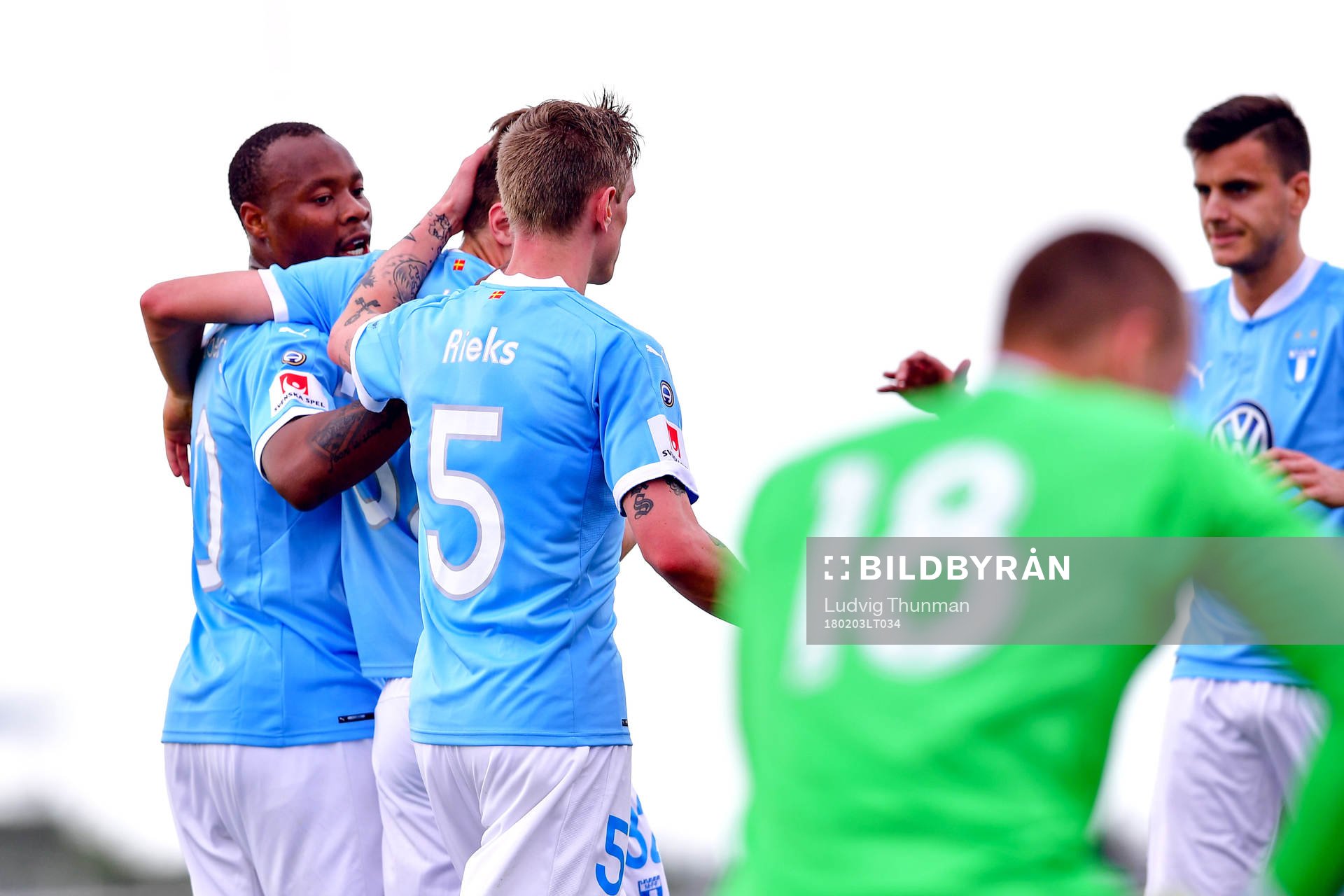Malmö FFs Carlos Strandberg, Sören Rieks och Mattias
