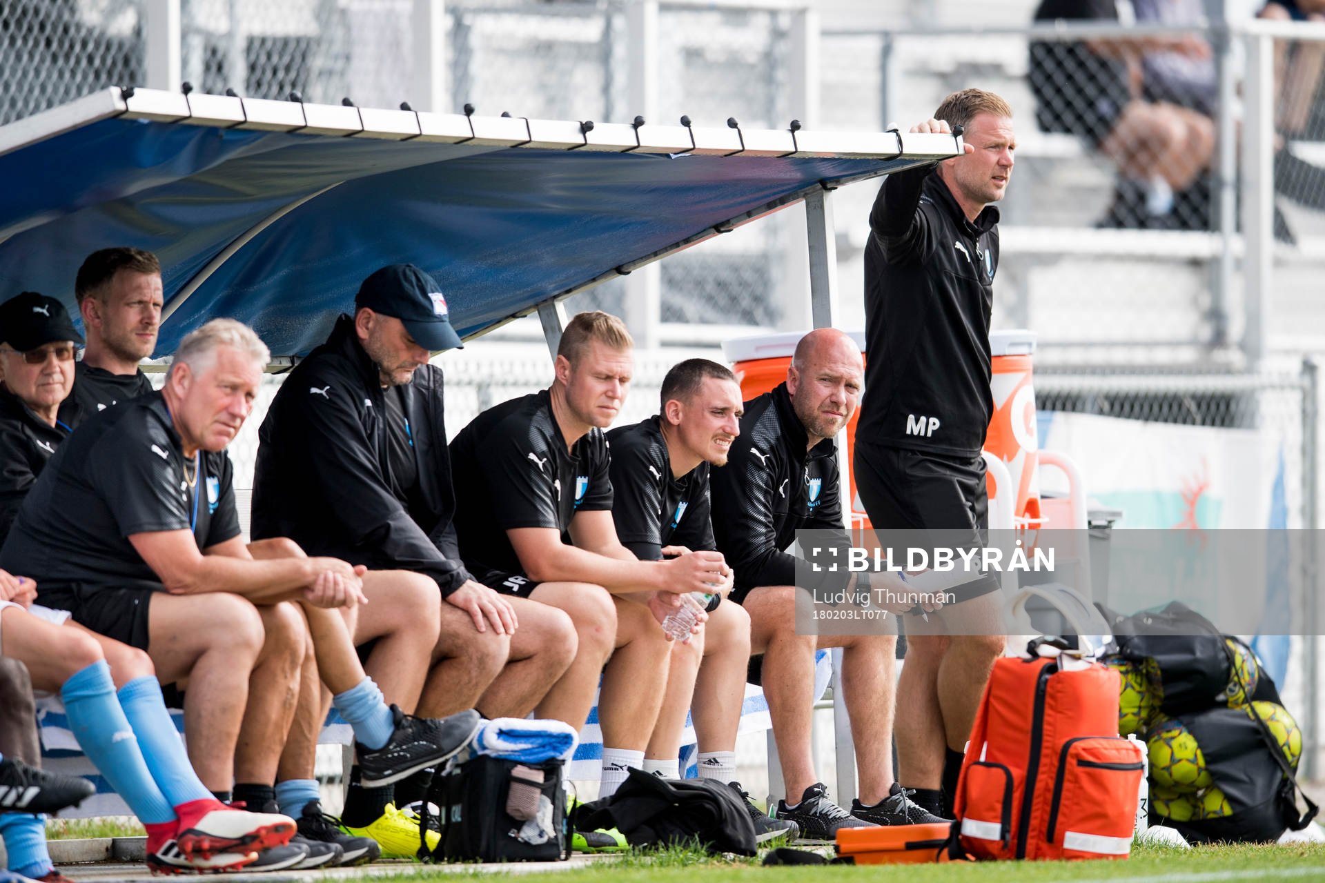 Malmö FFs läkare Pär Herbertsson, sjukgymnast Alexander