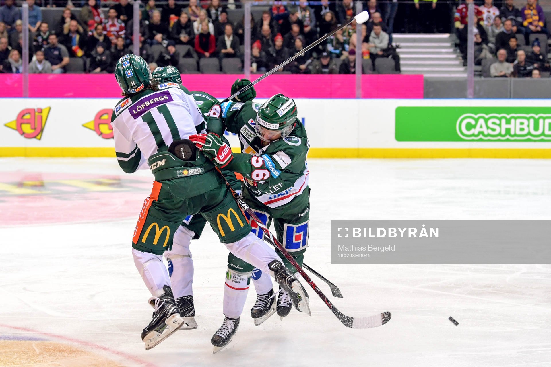 Färjestads Joakim Nygård och Frölundas Jonathan Sigalet