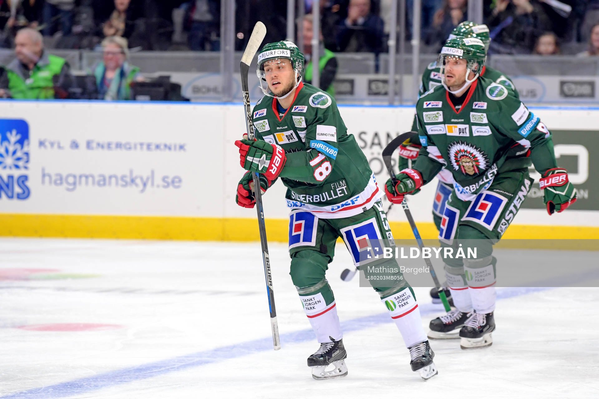 Frölundas Mattias Nörstebö jublar
