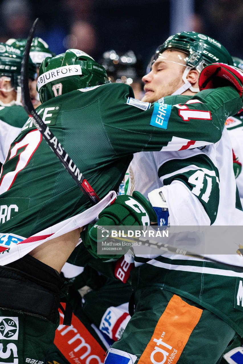 Frölundas Sebastian Stålberg och Färjestads Ilari Melart