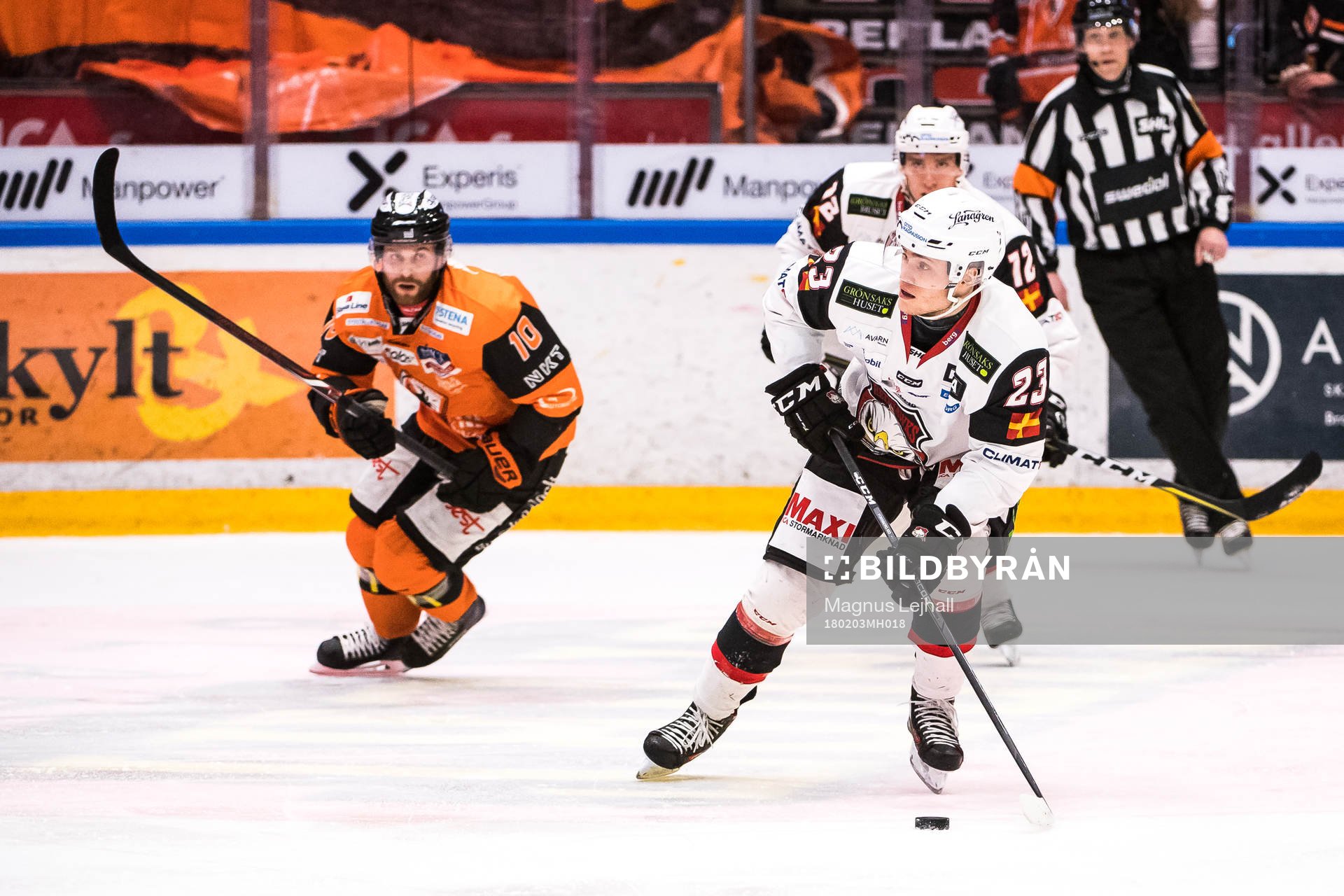 Malmö Redhawks Christoffer Forsberg och Karlskronas