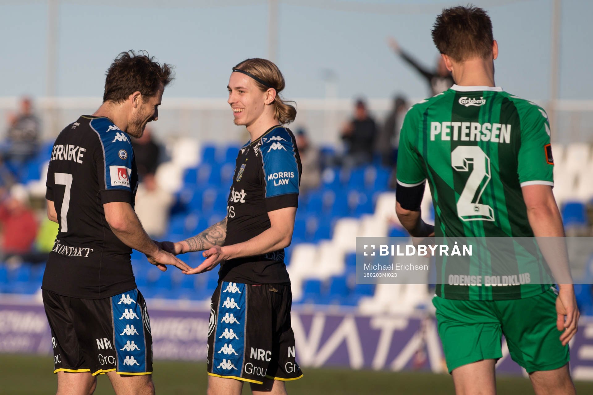 IFK Göteborgs Elias Mar Omarsson  jublar ihop med Tobias