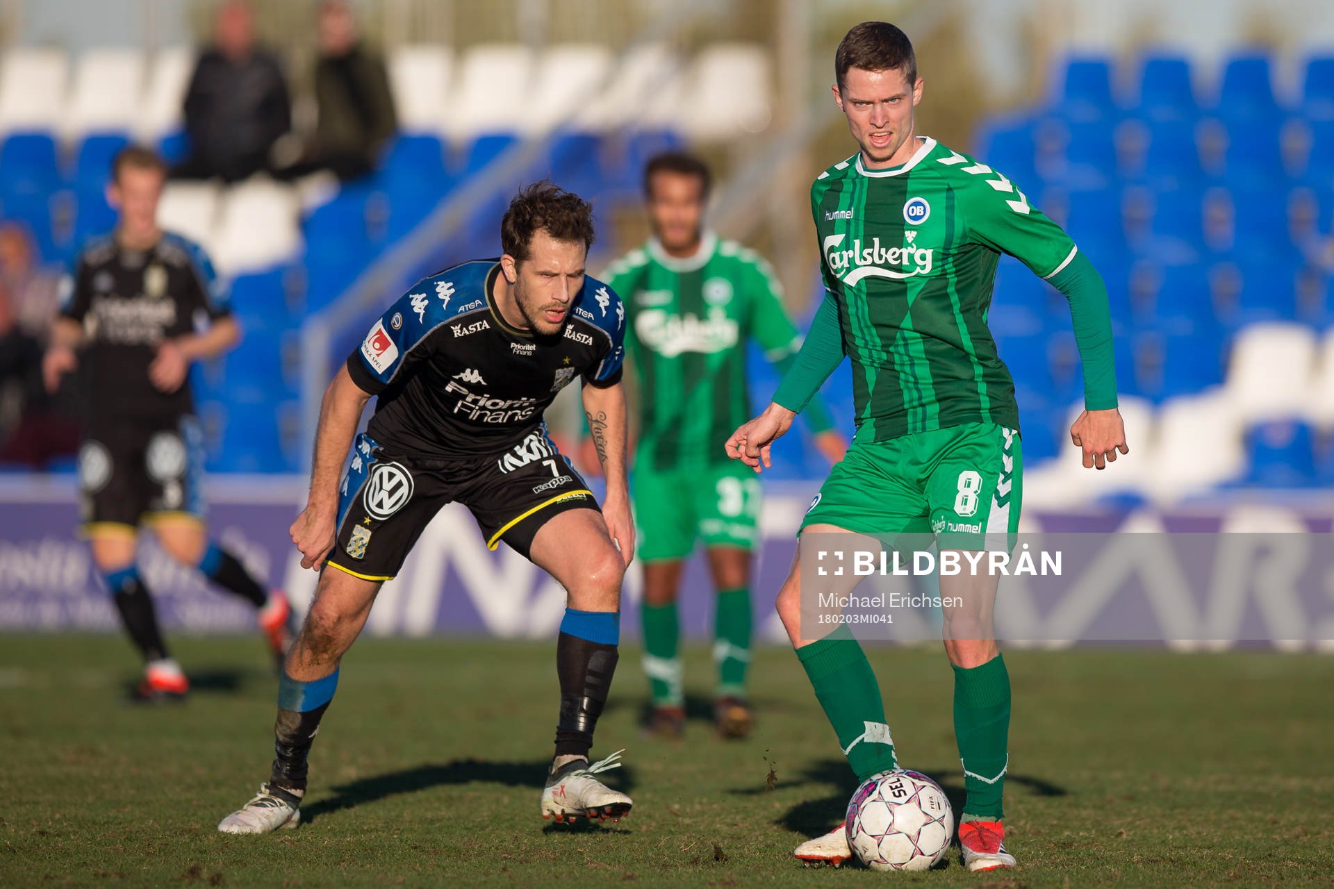 Odenses André Römer och IFK Göteborgs Tobias Hysén