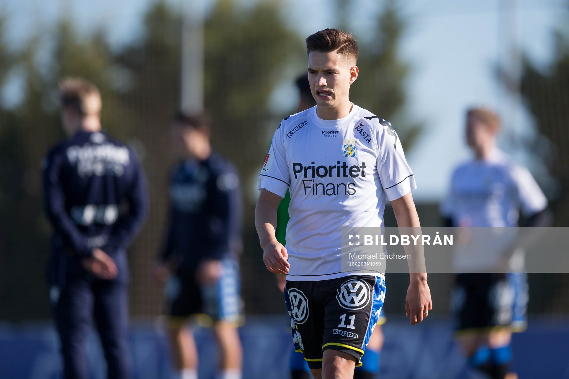 IFK Göteborgs Amin Affane innan en träningsmatch i