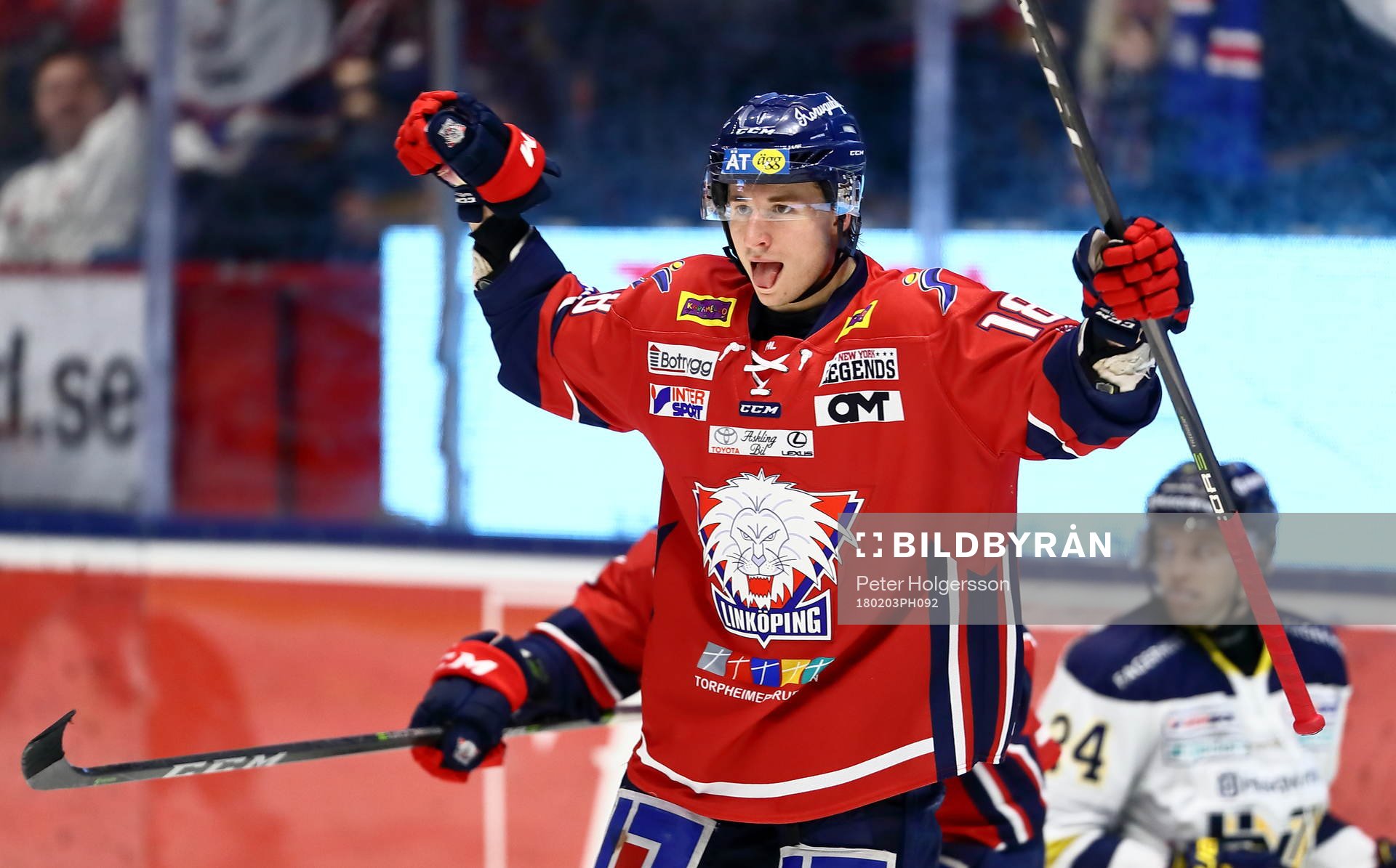 Linköpings Jakob Lilja jublar