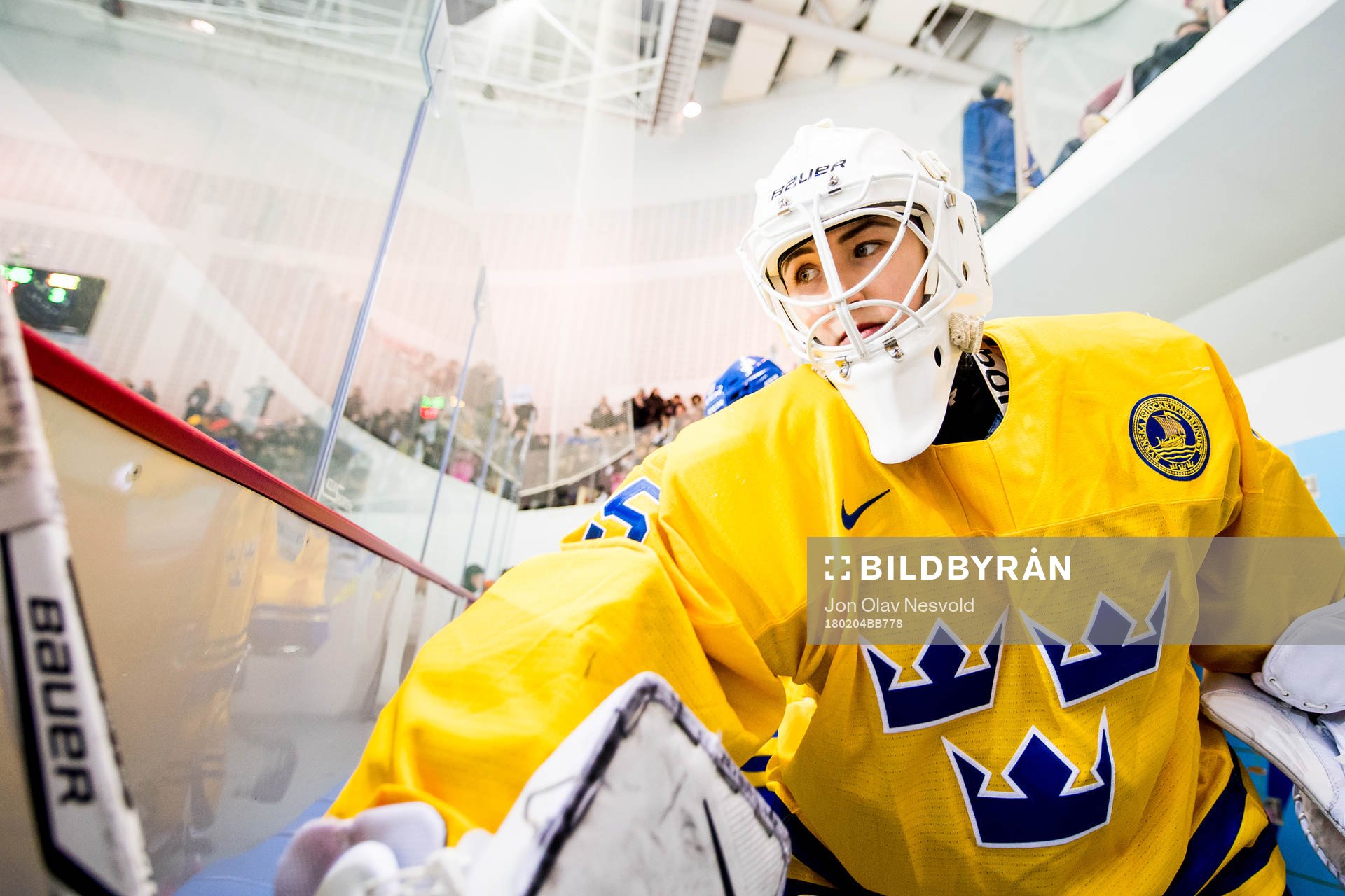 Goaltender Sarah Berglind of Sweden