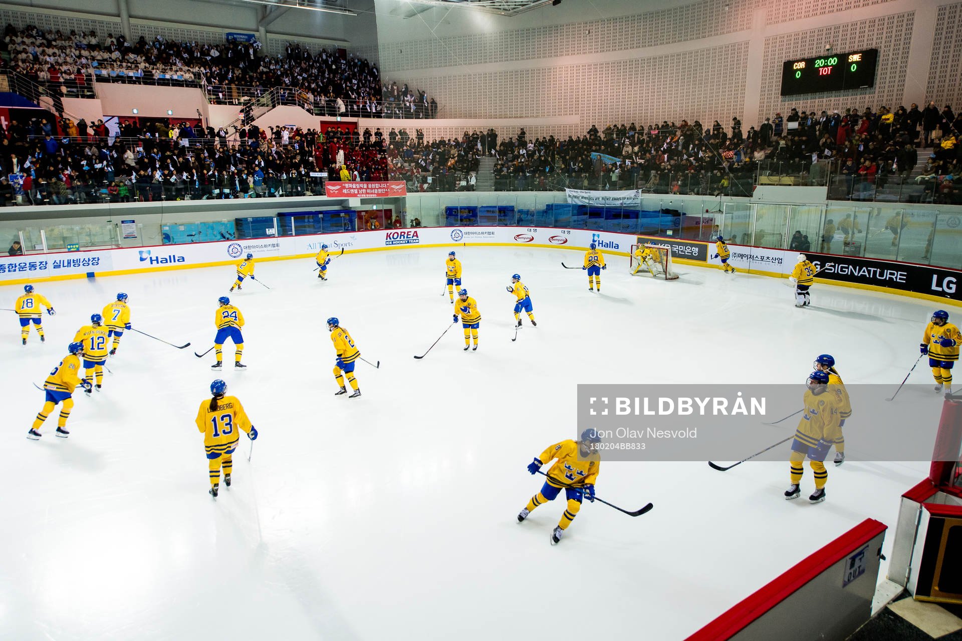 General view of the Swedish team