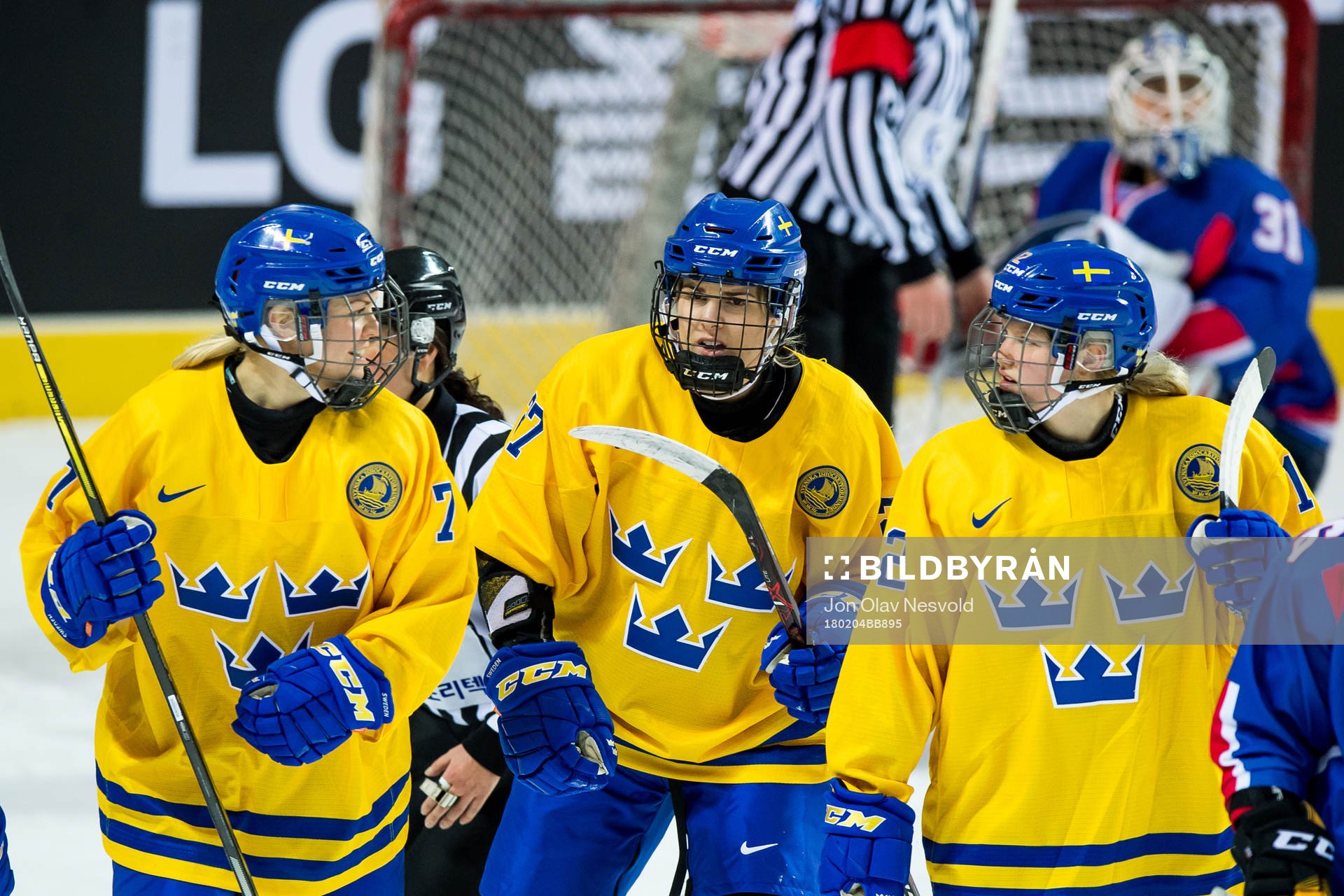 Johanna Olofsson of Sweden, Emma Nordin of Sweden and Maja