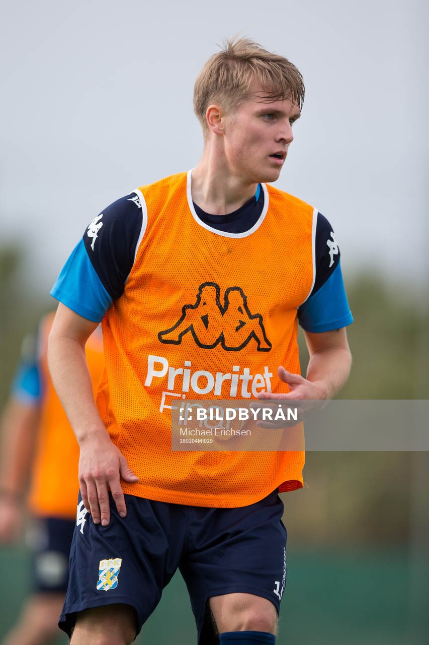 IFK Göteborgs Mikael Ingebrigtsen under en träning med IFK Göteborg den 4 februari 2018 i Pinatar Football Center.
