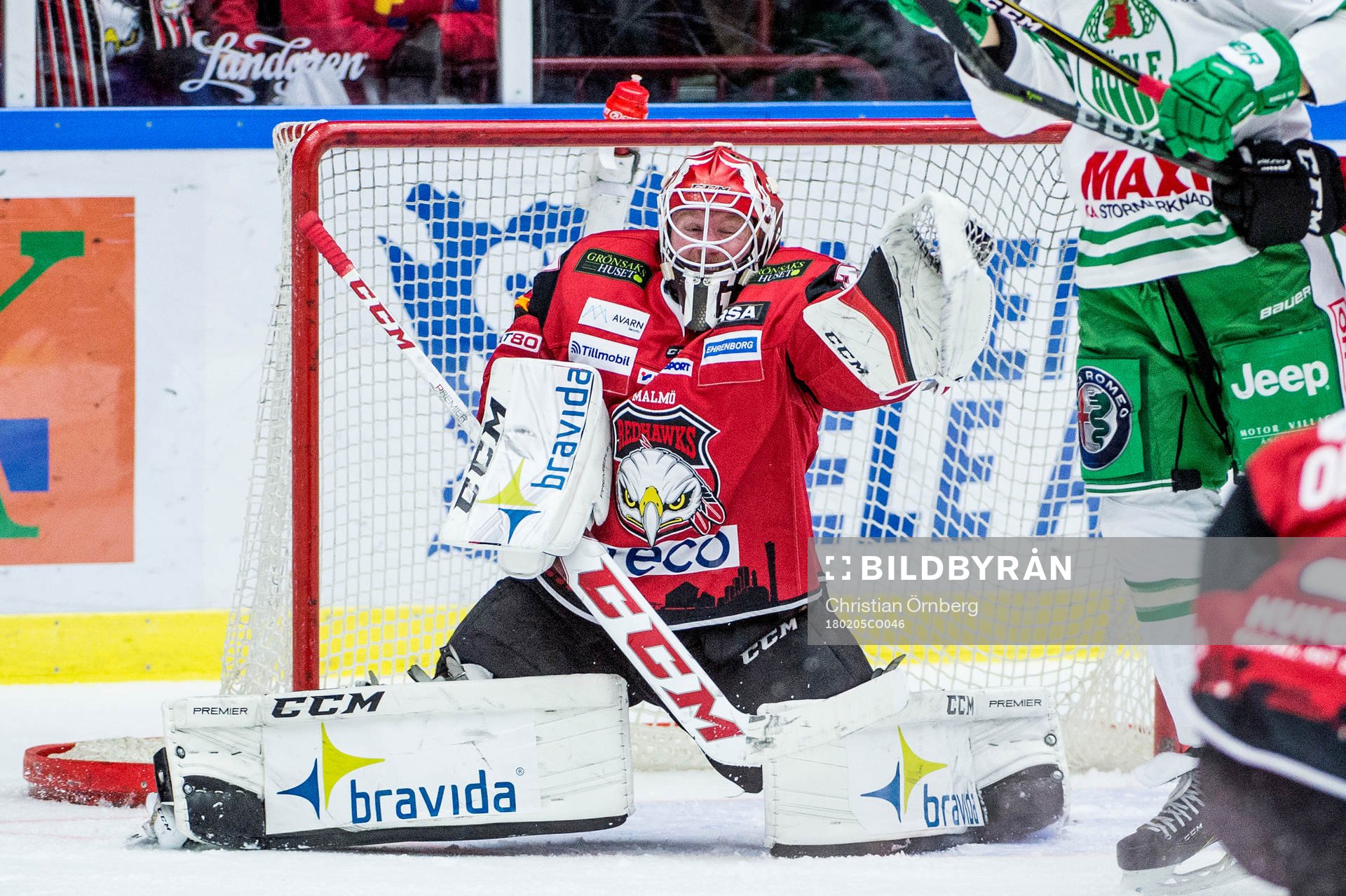 Malmö Redhawks målvakt Jonas Gunnarsson
