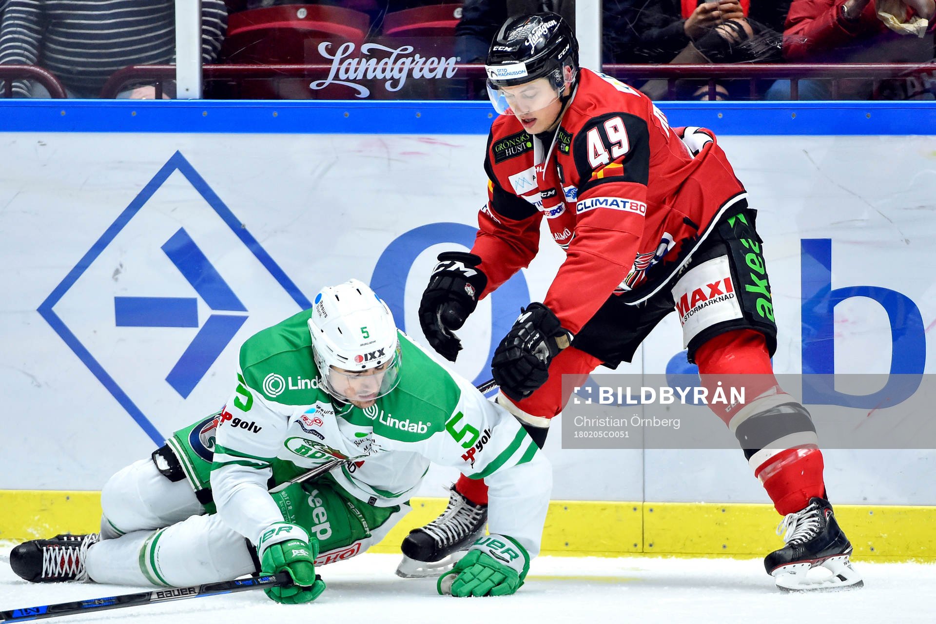 Malmö Redhawks Rhett Rakhshani och Rögles Alen Bibic