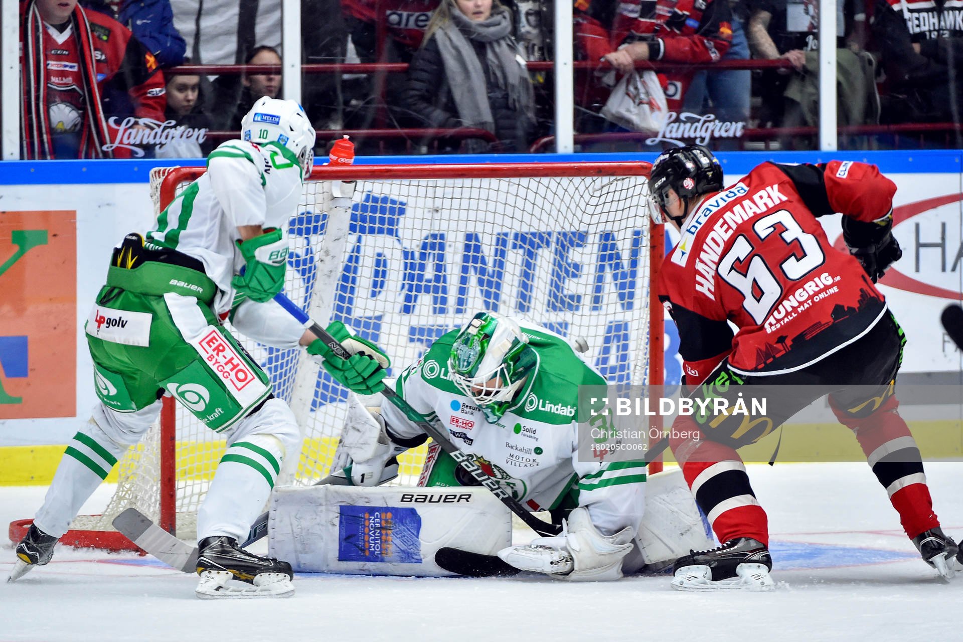 Malmö Redhawks Fredrik Händemark och Rögles Alexander