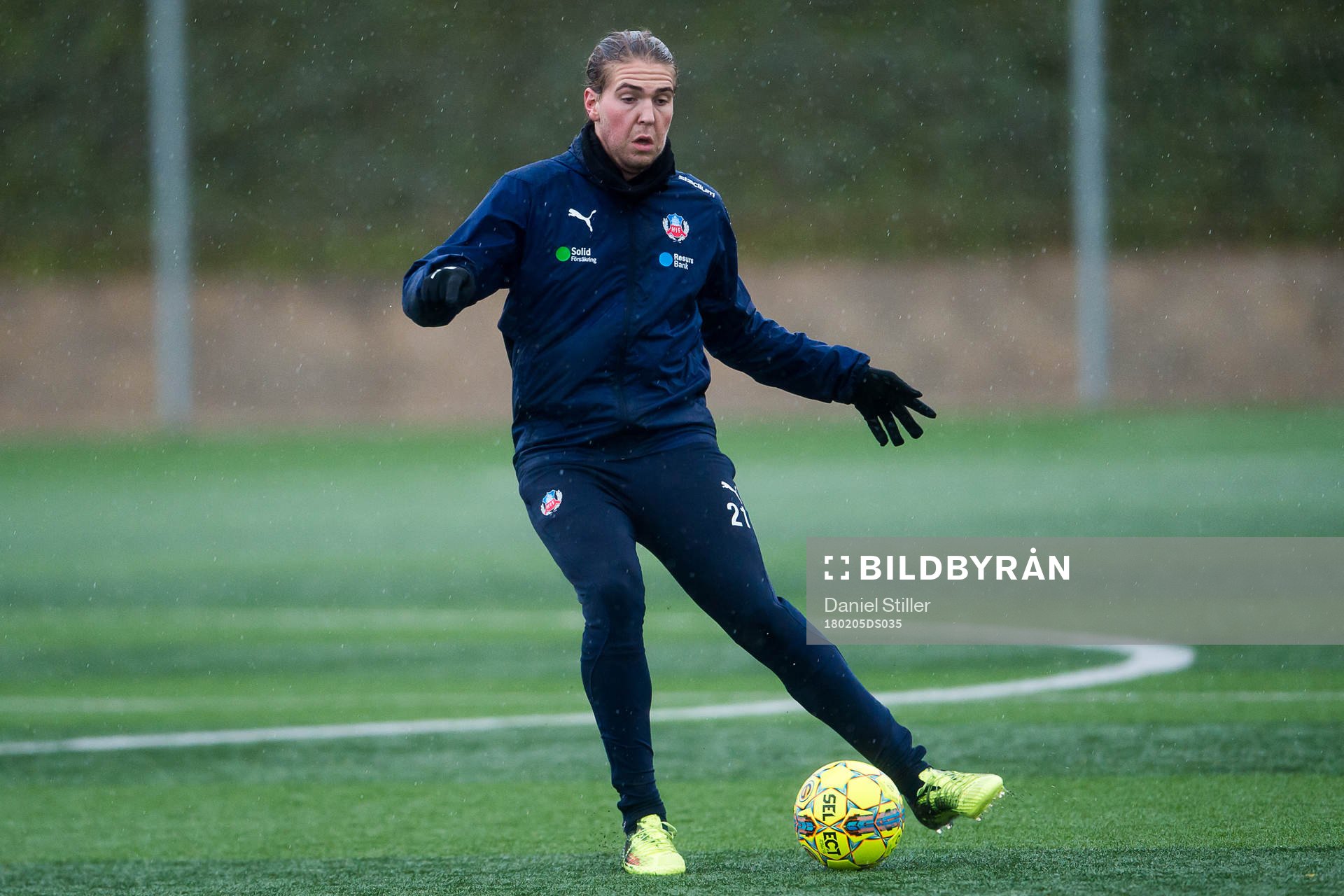 Helsingborgs Charlie Weberg på ett träningsläger