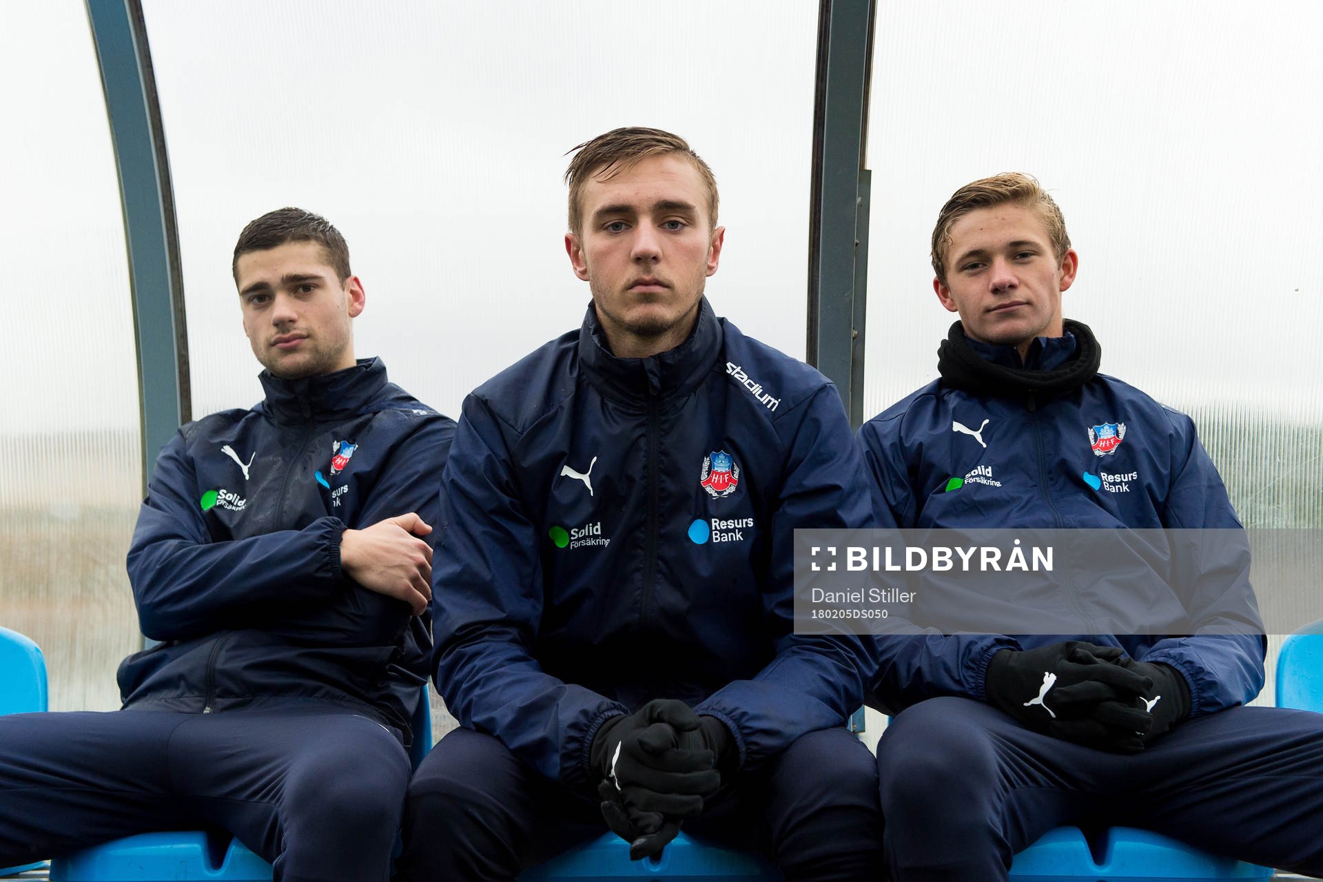 Helsingborgs Mattias Almeida, Casper Seger och Carl Thulin