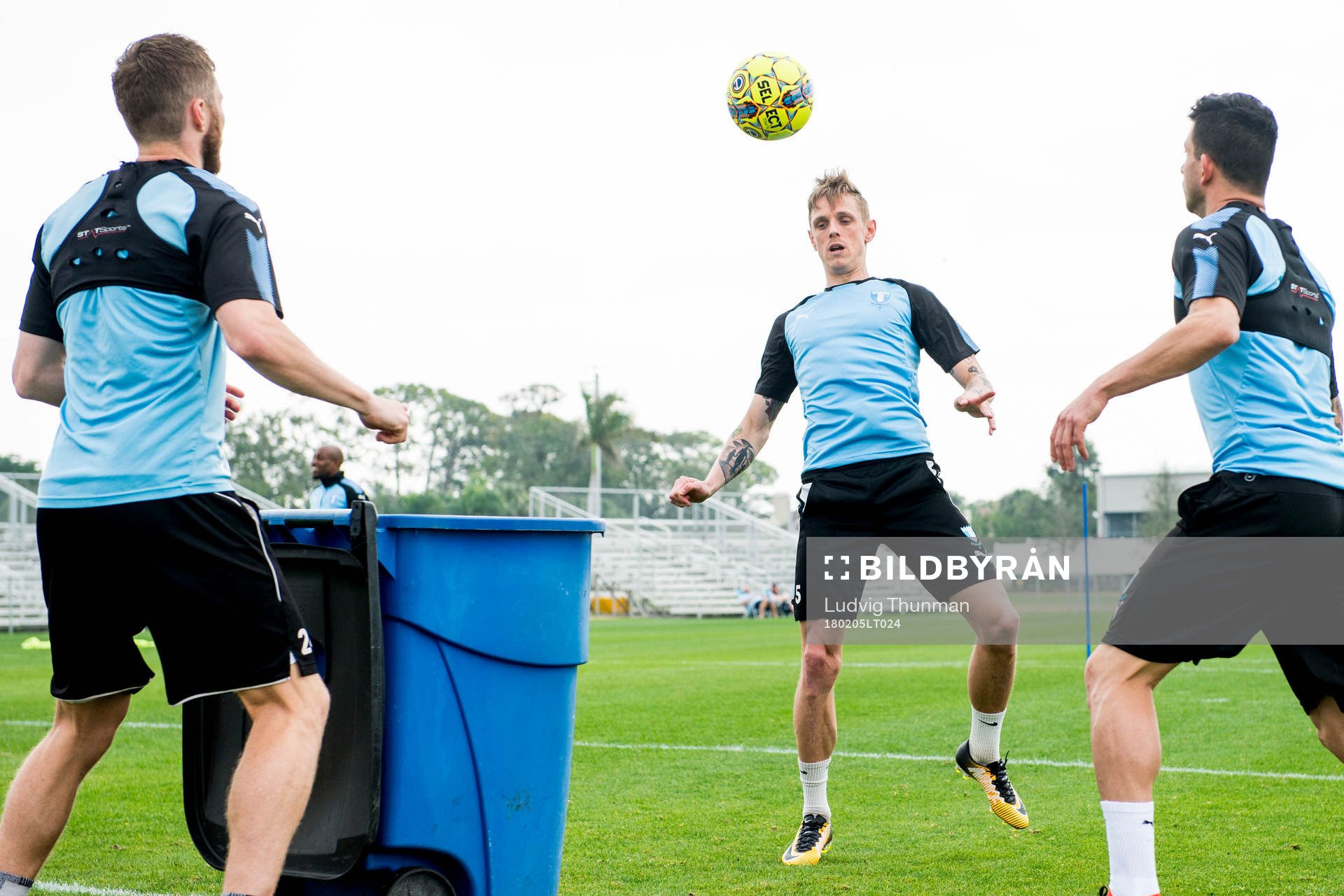 Malmö FFs Sören Rieks under en fotbollsträning med Malmö FF den 5 februari 2018 i Bradenton.