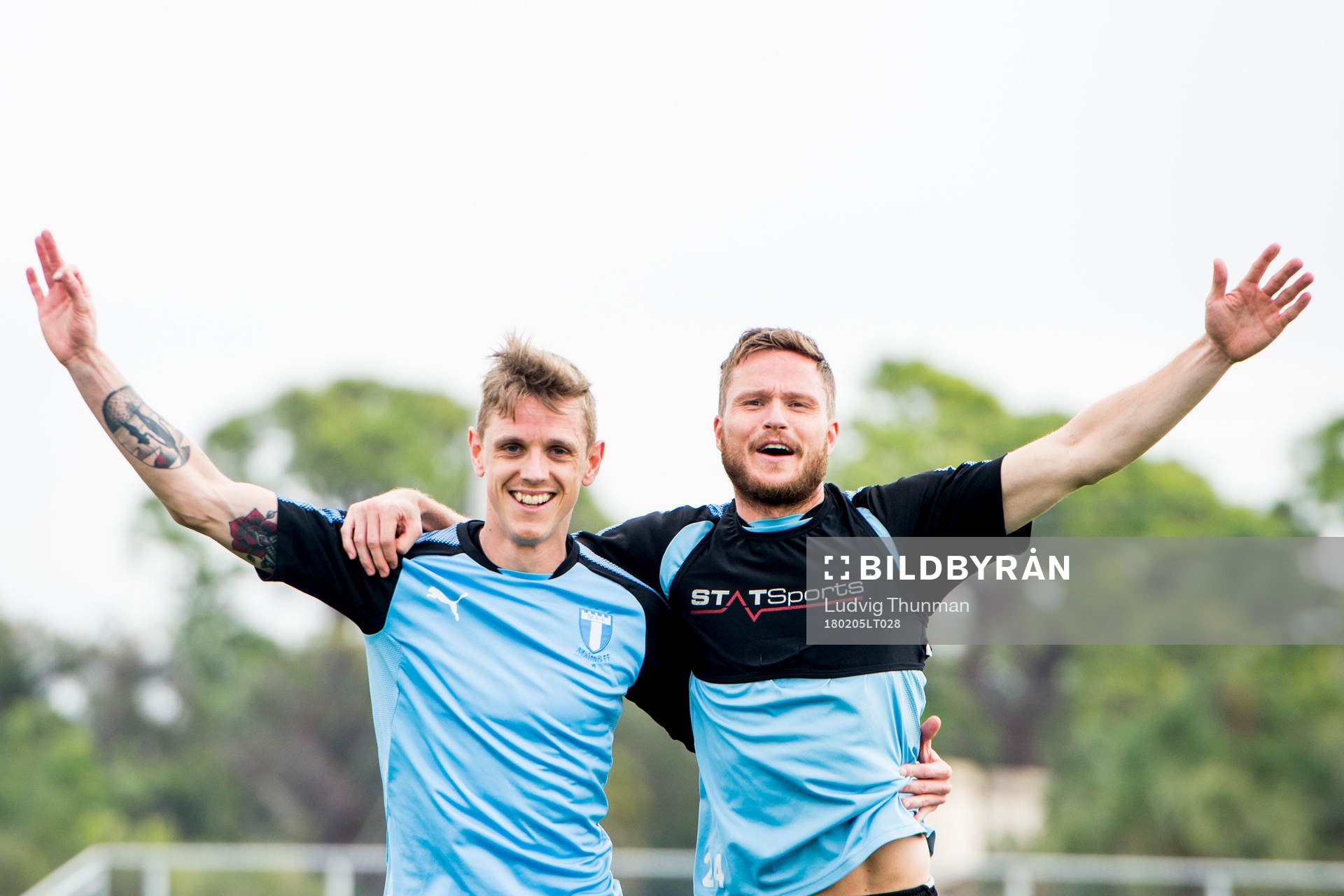 Malmö FFs Sören Rieks och Lasse Nielsen