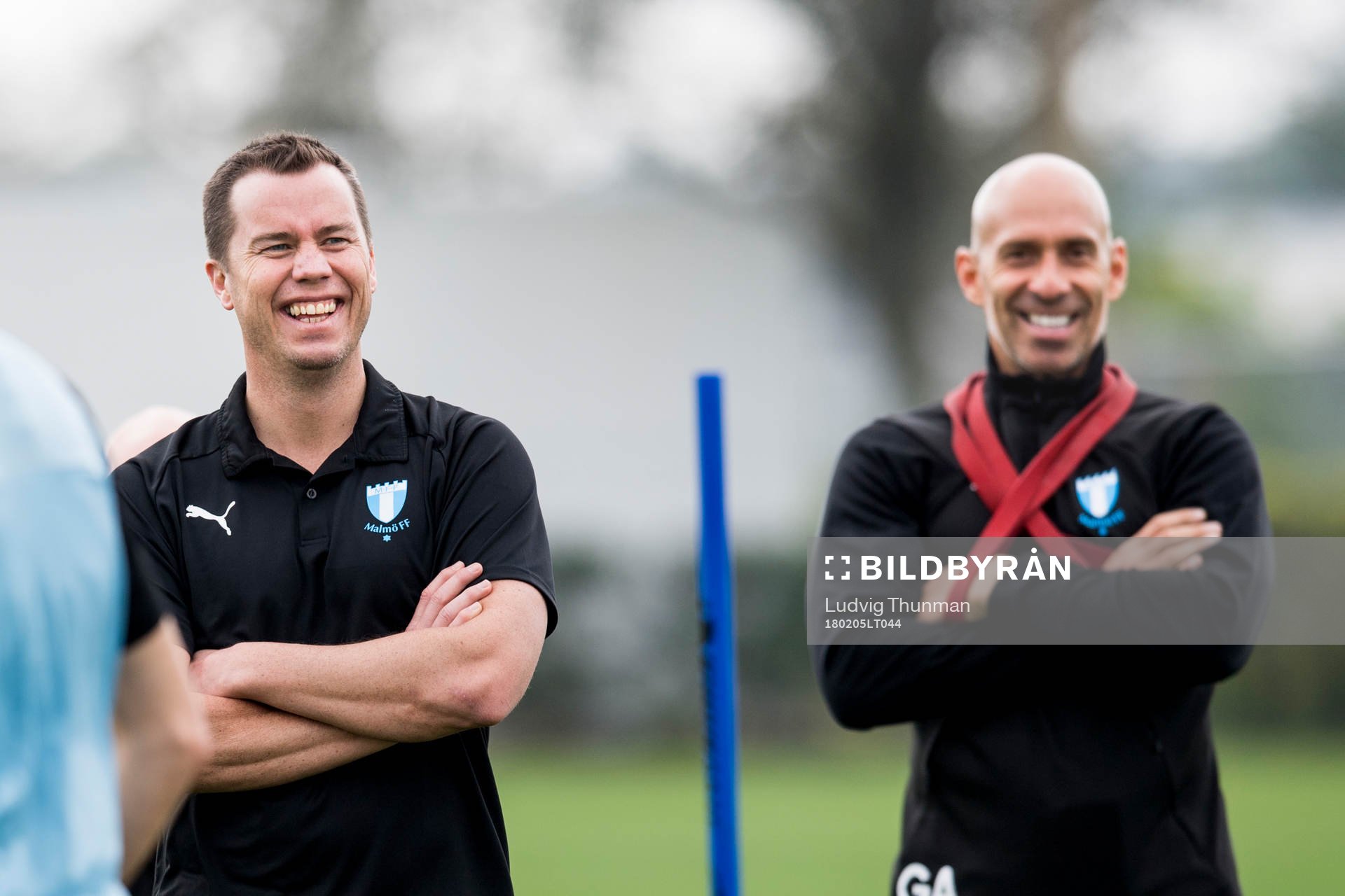 Malmö FFs sportchef Daniel Andersson och massör Greger