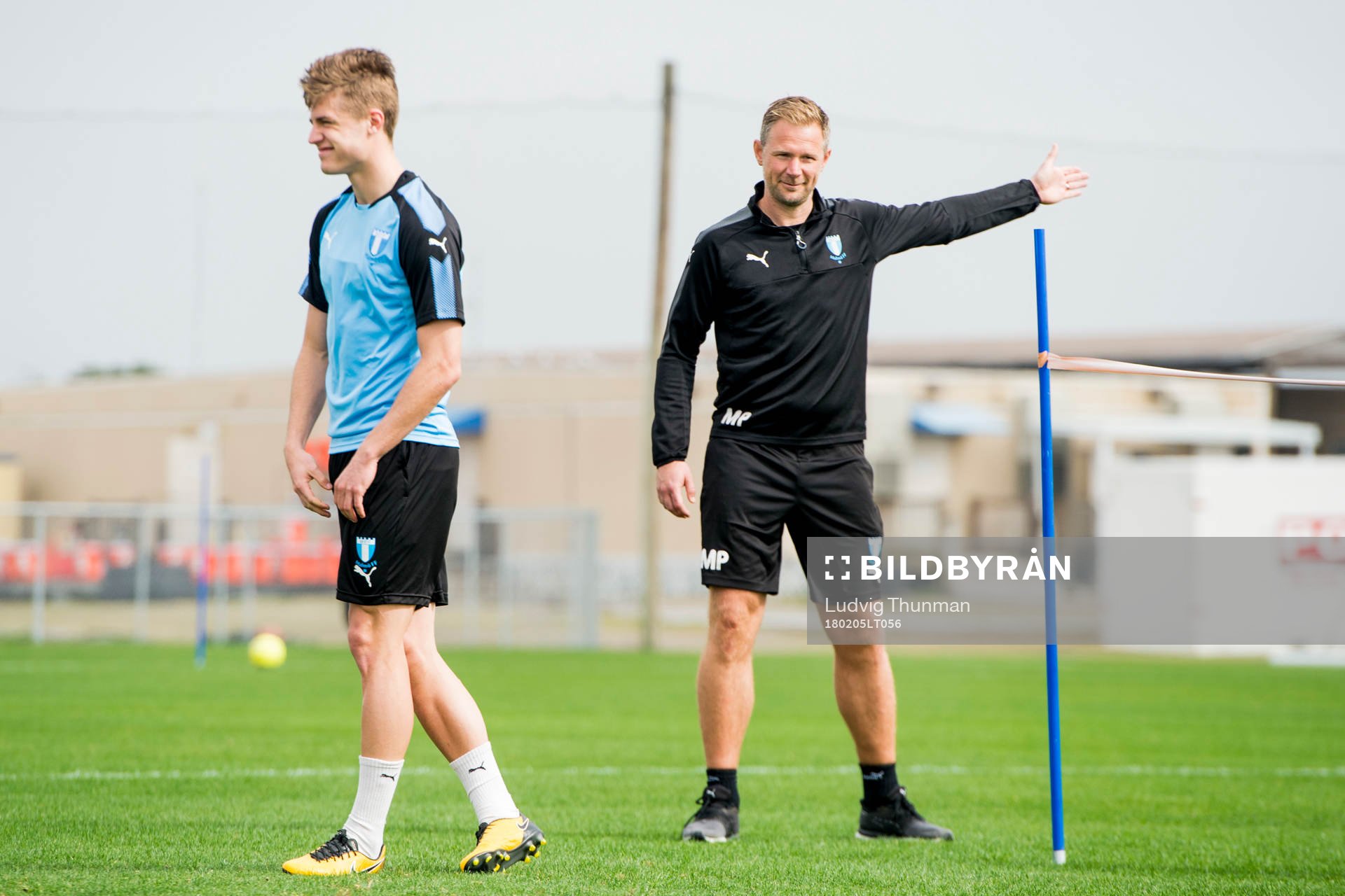 Malmö FFs Mattias Svanberg och tränare Magnus Pehrsson