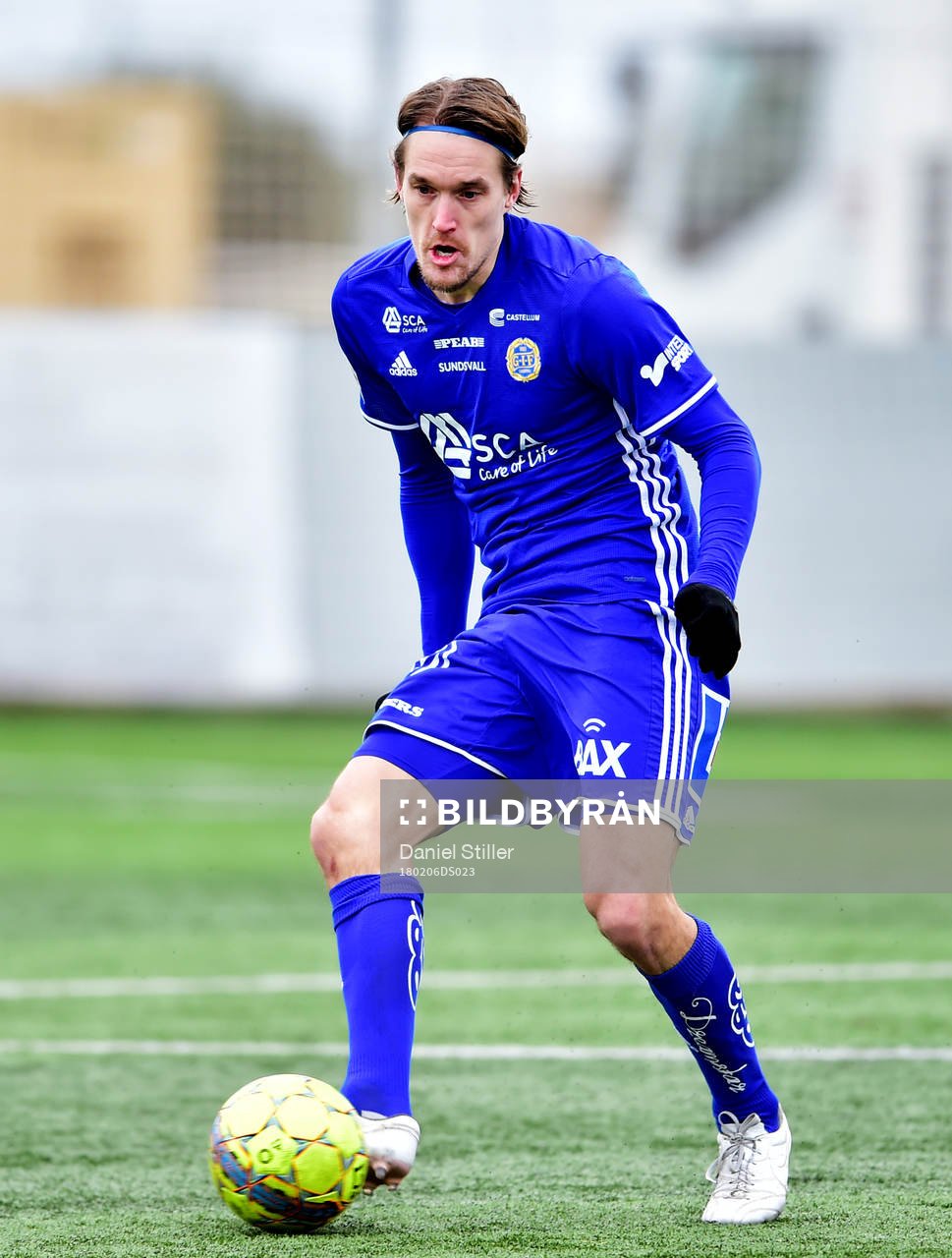 Sundsvalls Kim Skoglund under en träningsmatch mellan GIF Sundsvall och GAIS den 6 februari 2018 i Salou. 