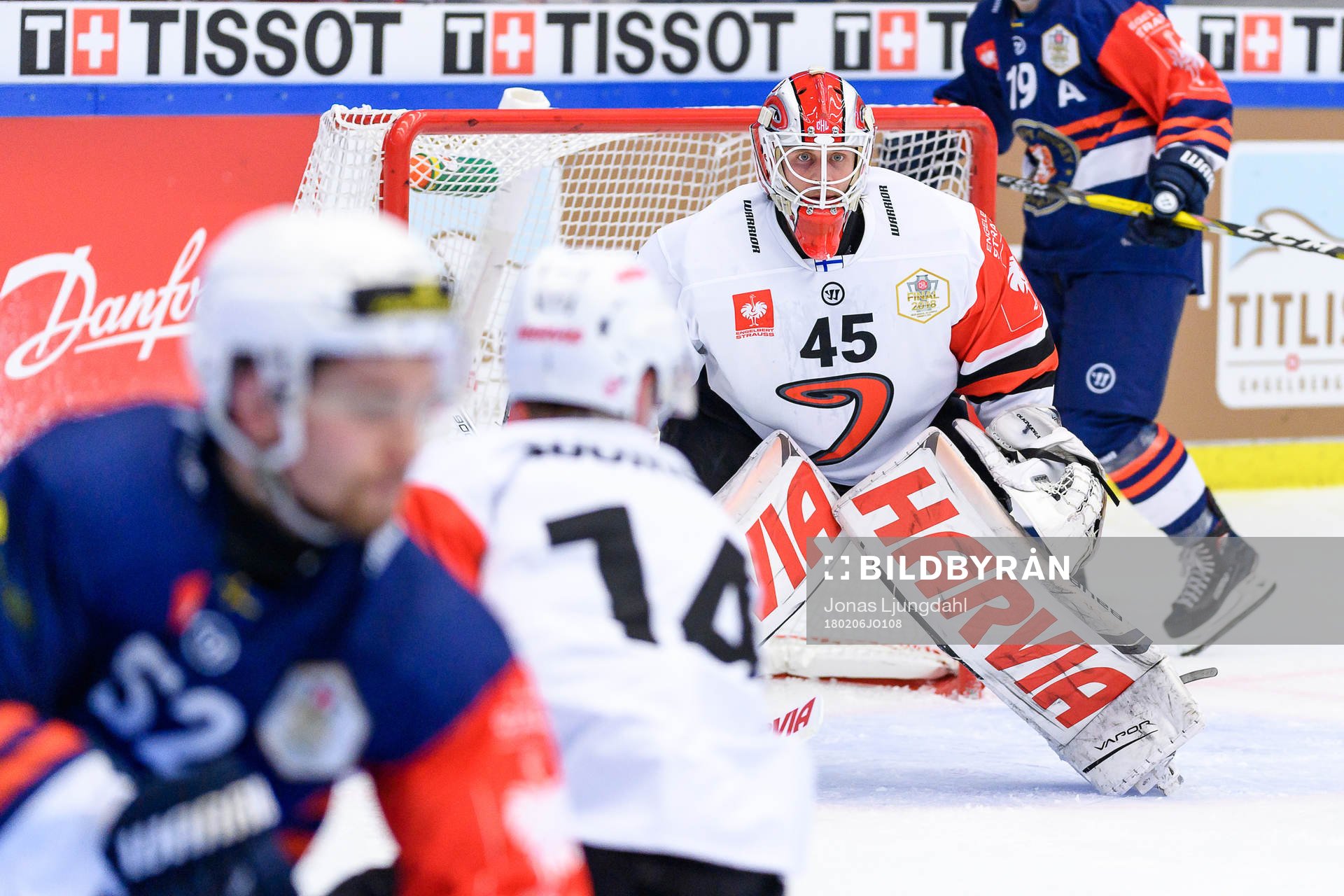 Goalie Juho Olkinuora of Jyväskyläs